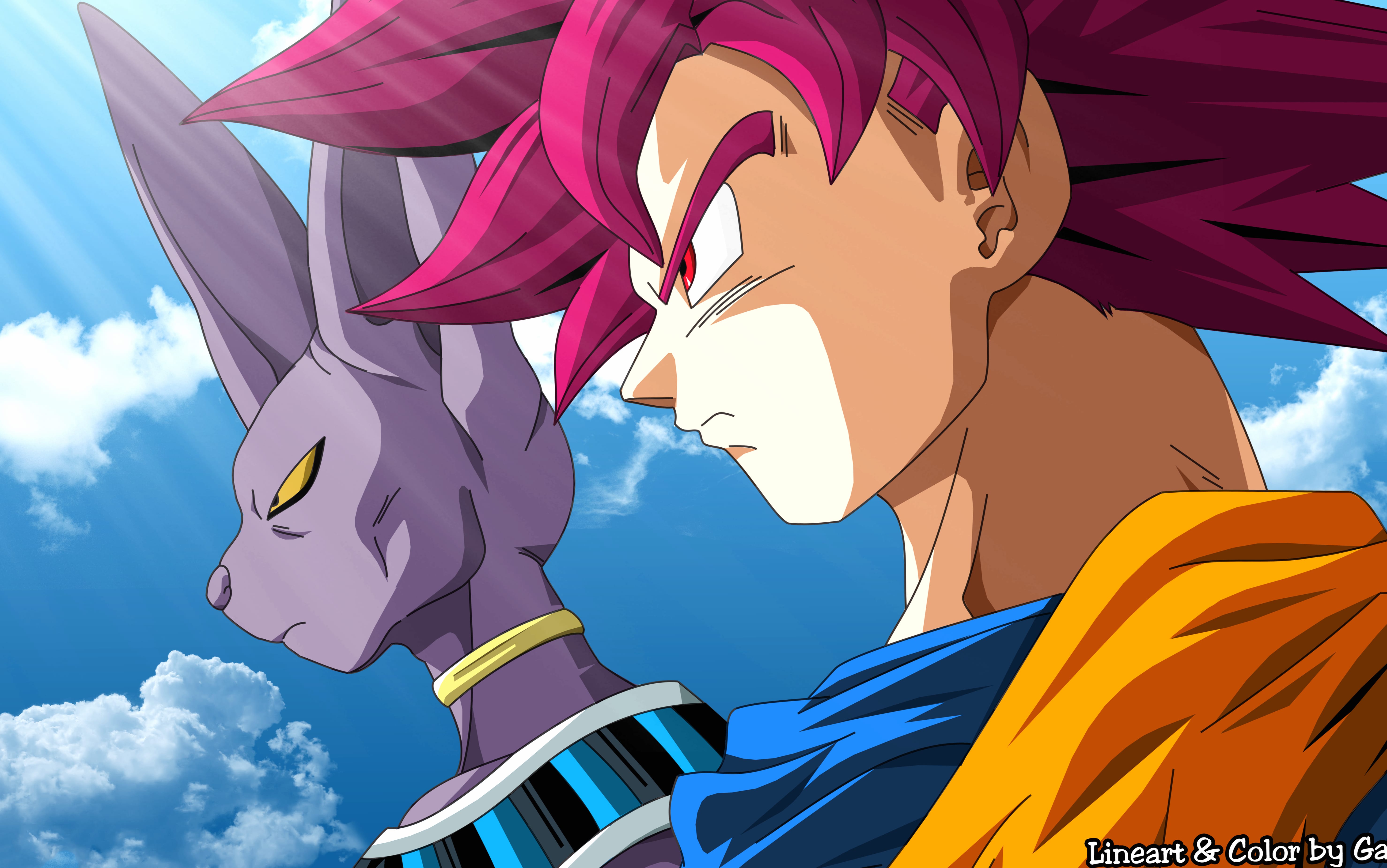 Goku & Beerus Dragon Ball Super 4K UHD Wallpaper at 1536 x 864 HD size wallpapers HD quality