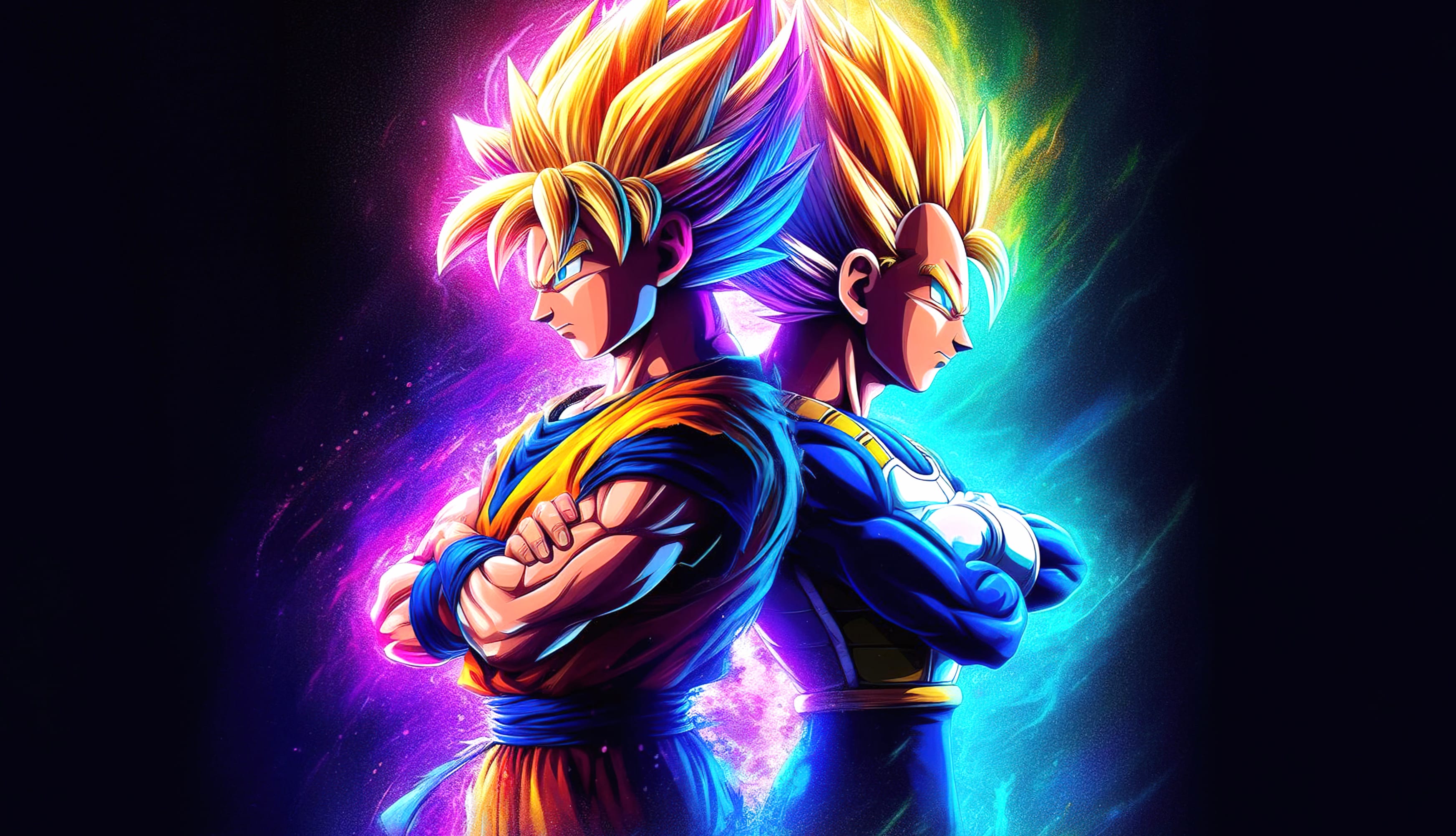 Goku Vegeta at 2048 x 2048 iPad size wallpapers HD quality