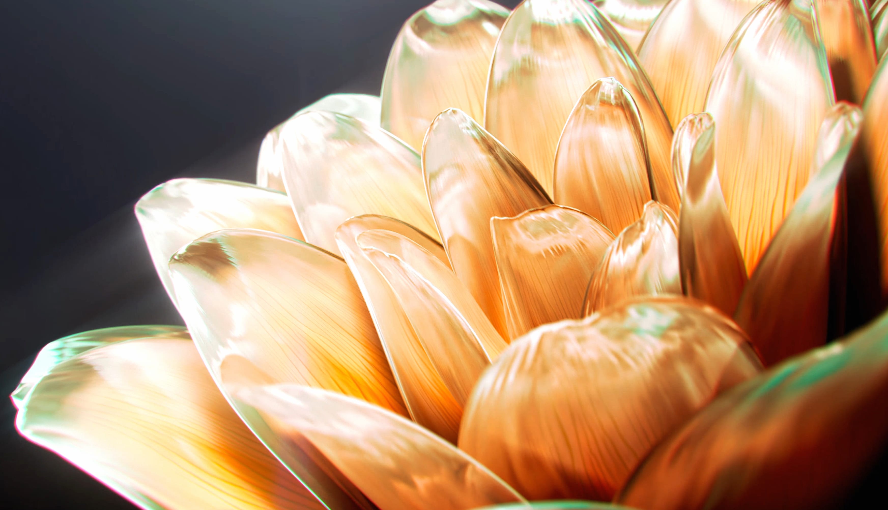 Golden Digital flower at 1536 x 864 HD size wallpapers HD quality