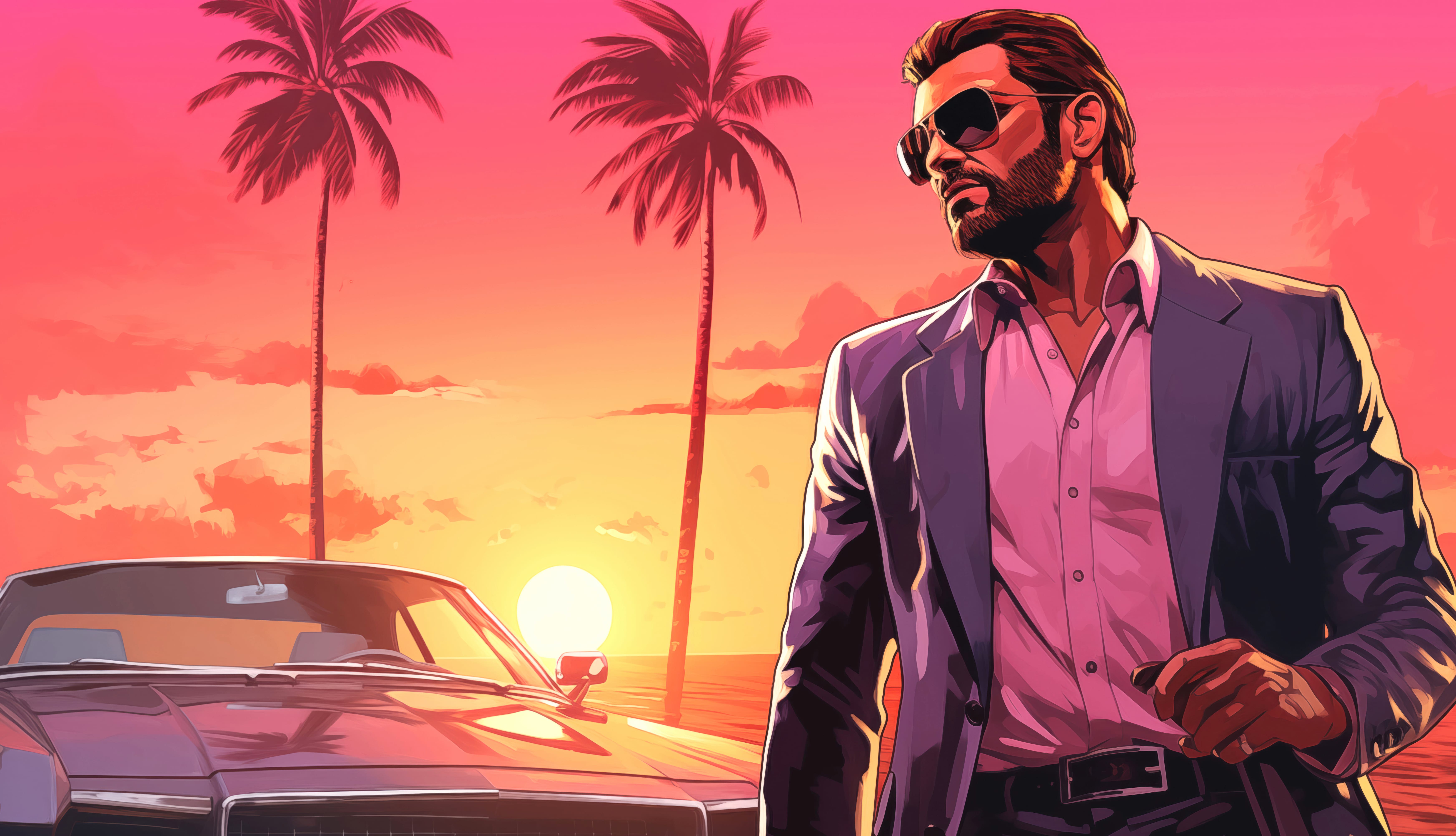 Grand Theft Auto VI Sunset Vibes wallpapers HD quality