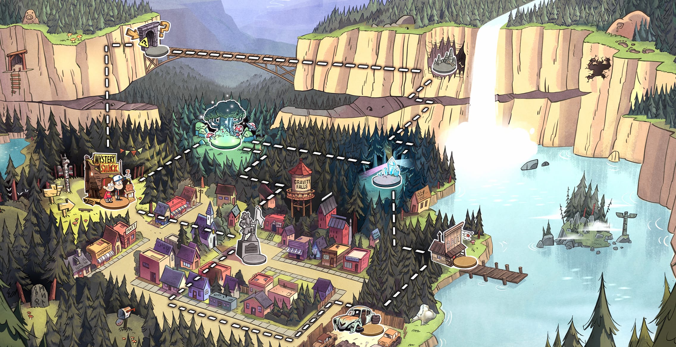 Gravity Falls Adventure - at 1366 x 768 HD size wallpapers HD quality