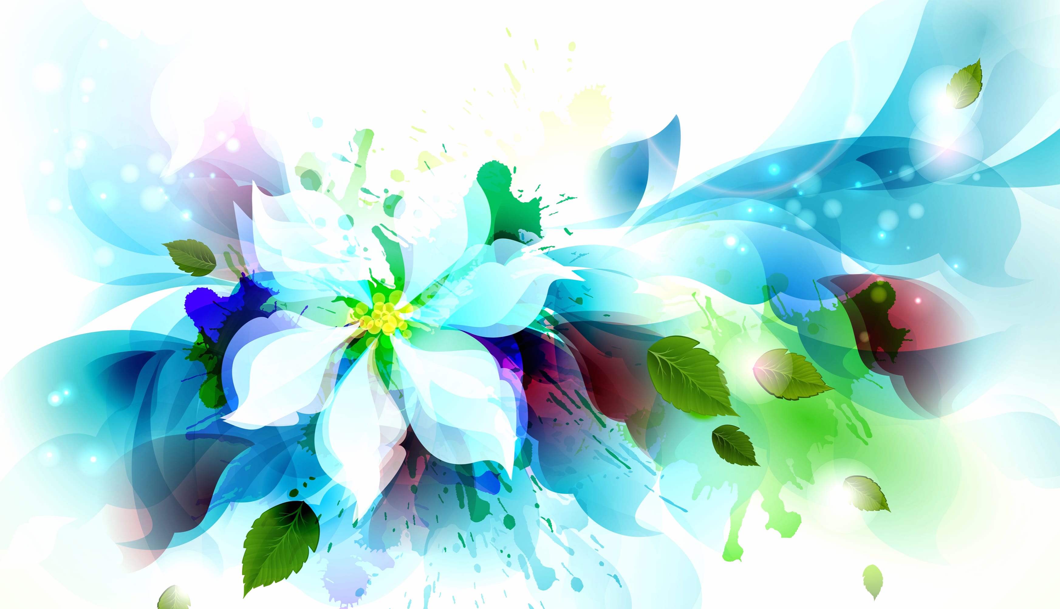 Green Artistic Flower - at 1024 x 1024 iPad size wallpapers HD quality