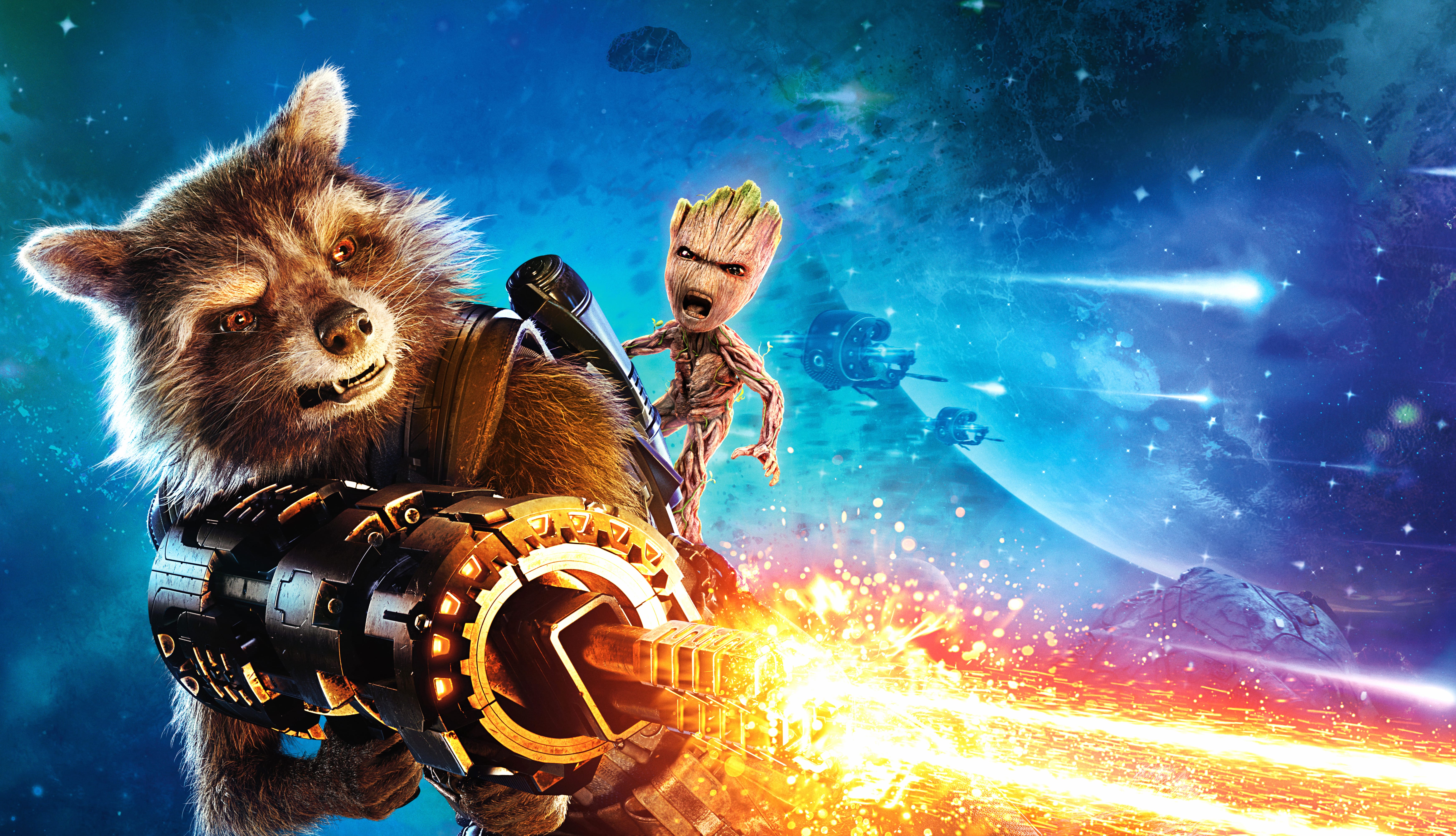 Guardians of the Galaxy Vol. 2 8K Ultra at 640 x 960 iPhone 4 size wallpapers HD quality