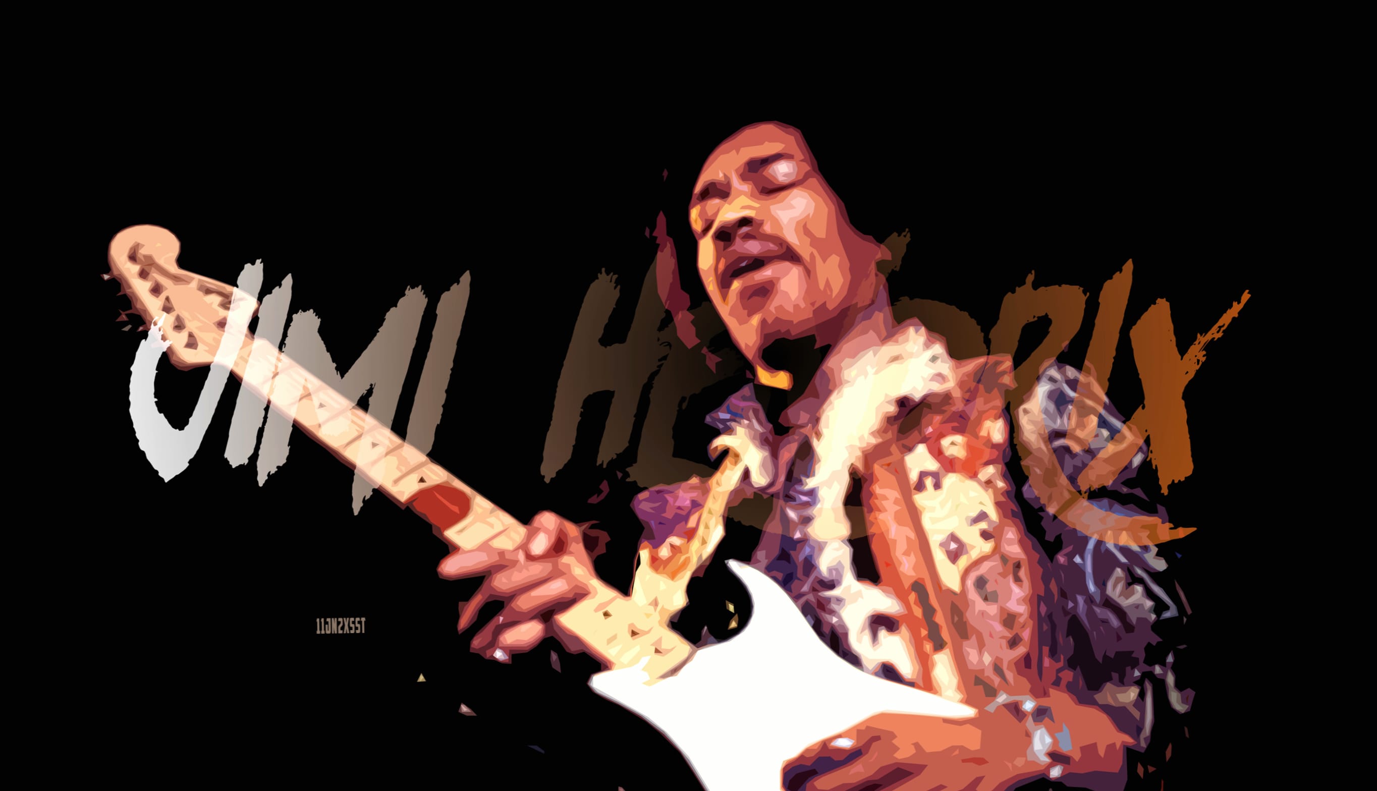 Guitar Guitarist Musician Music Jimi Hendrix at 320 x 480 iPhone size wallpapers HD quality