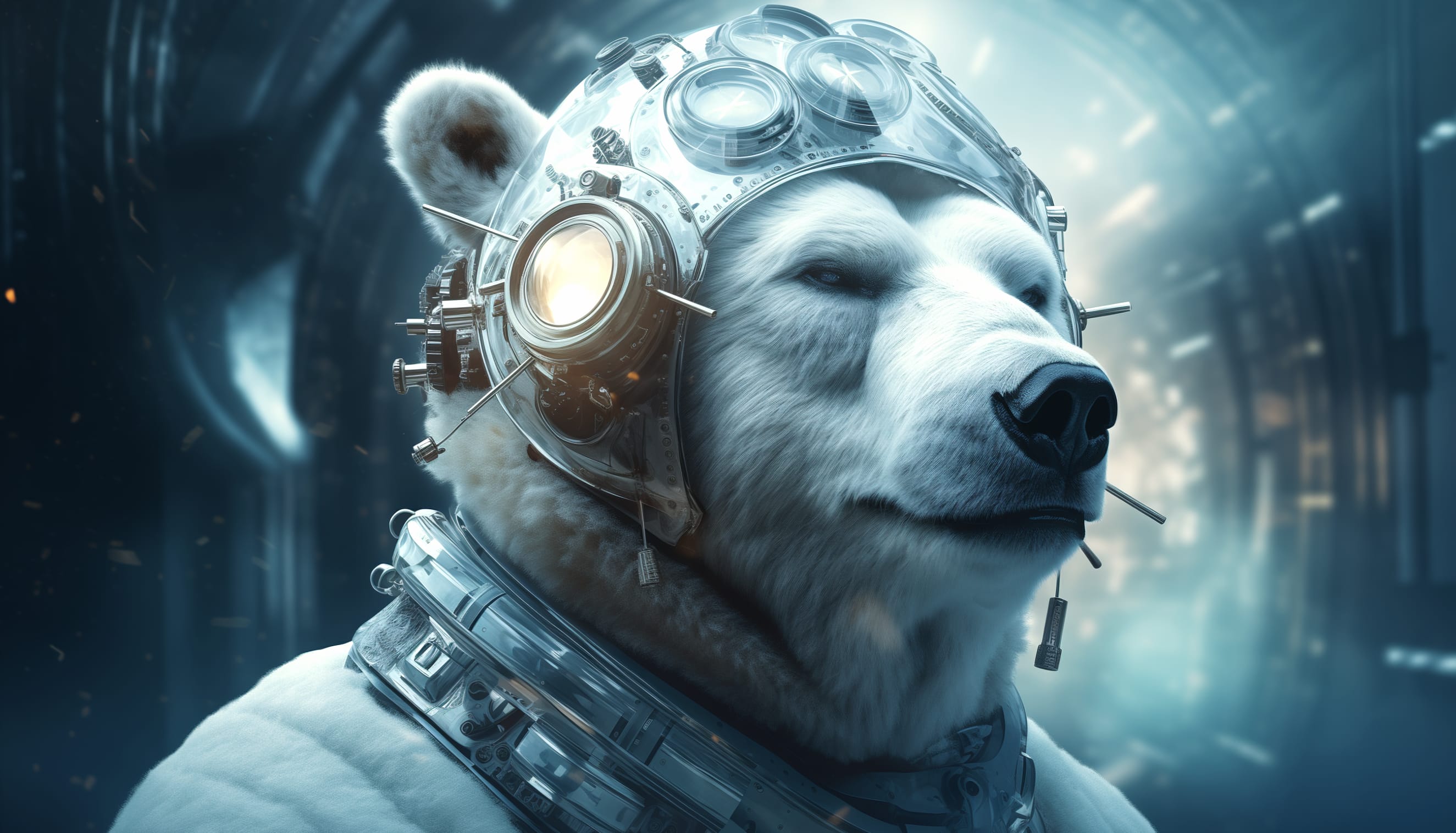 H1 Sci-Fi Polar Bear Astronaut wallpapers HD quality