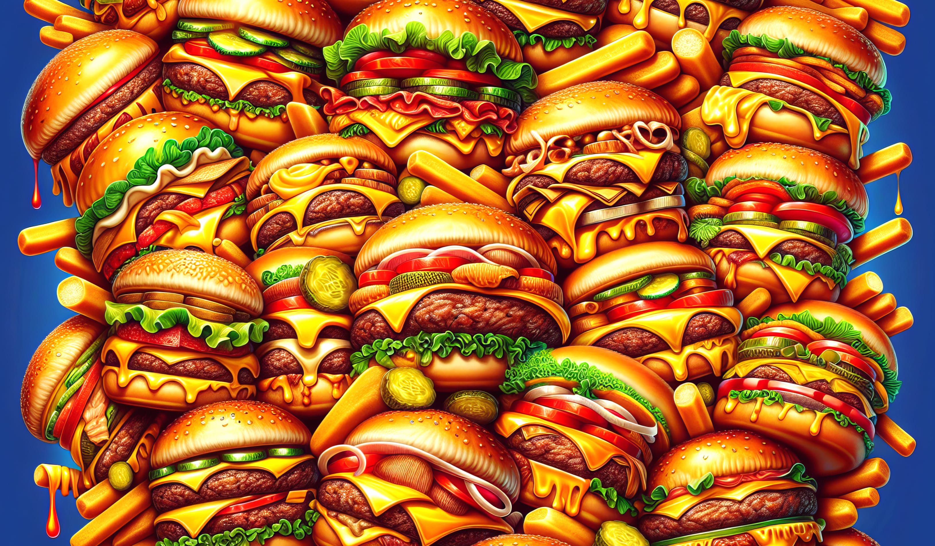 Hamburger Delight - Tasty Burger Desktop Background wallpapers HD quality