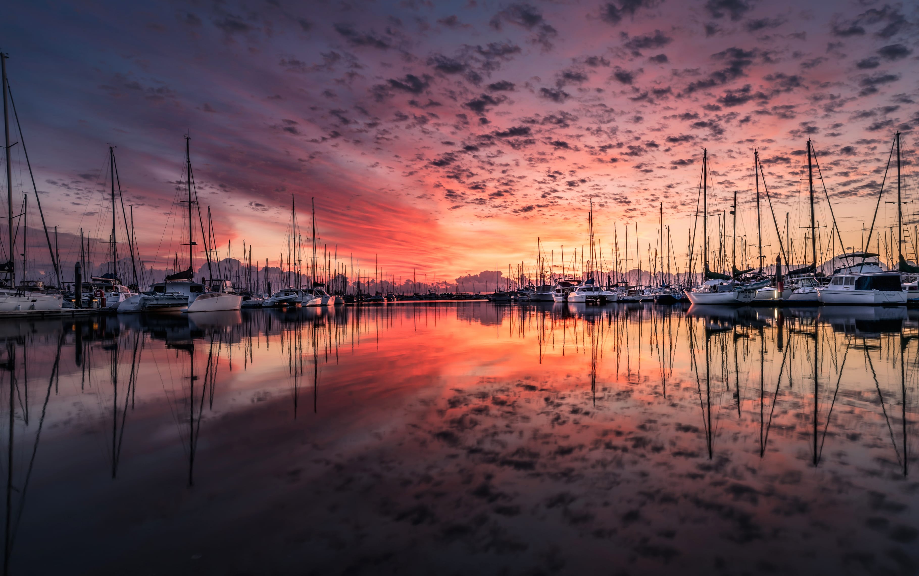 Harbor Sunrise Reflection - wallpapers HD quality