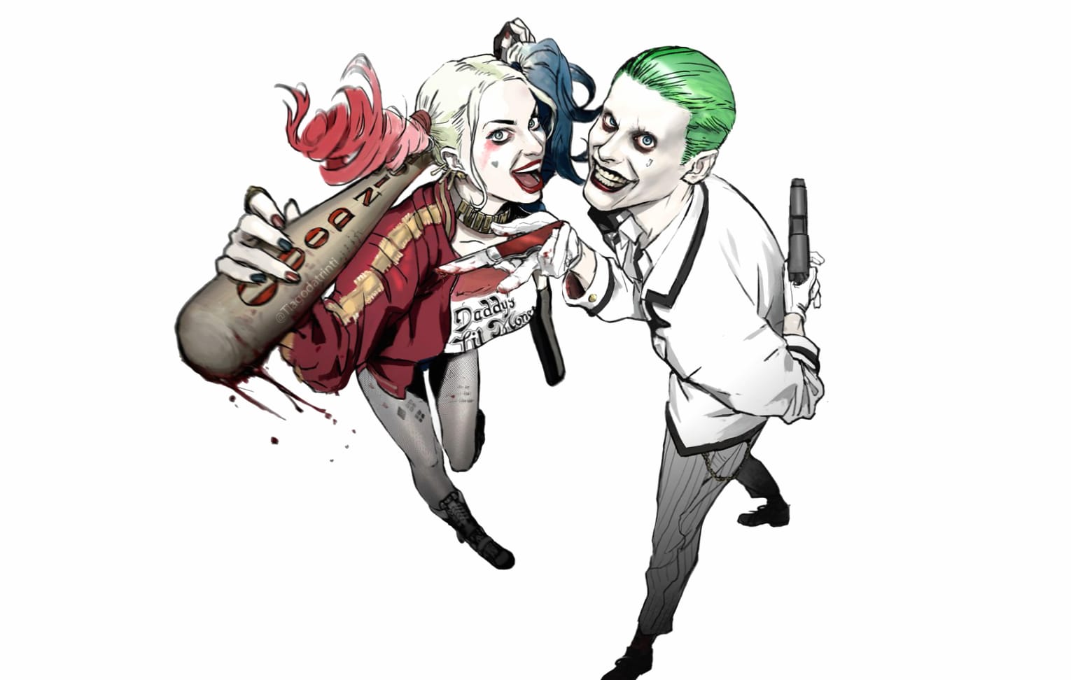 Harley Quinn & Joker Suicide Squad at 1920 x 1080 HD size wallpapers HD quality