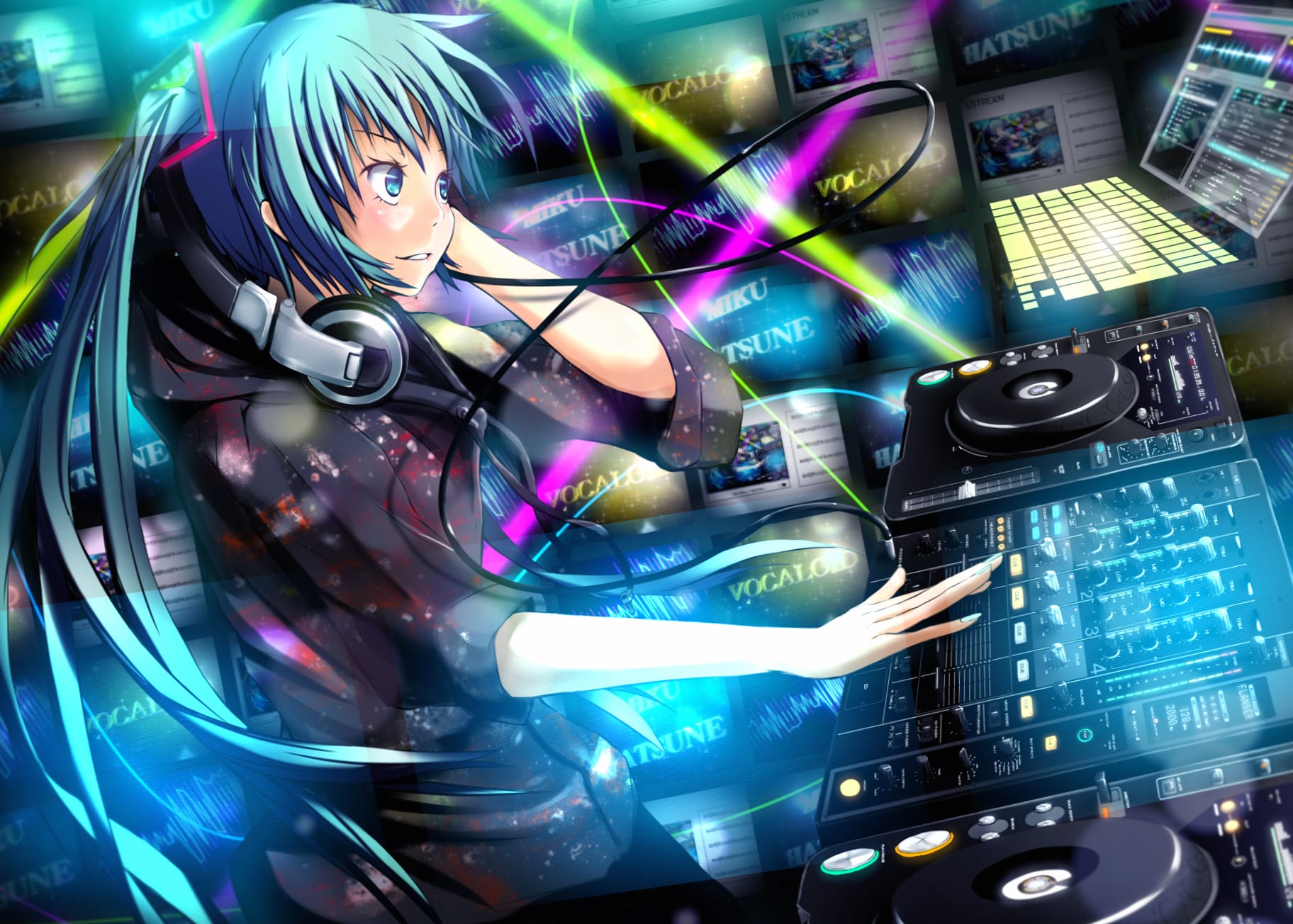 Hatsune Miku DJ Compilation at 750 x 1334 iPhone 6 size wallpapers HD quality