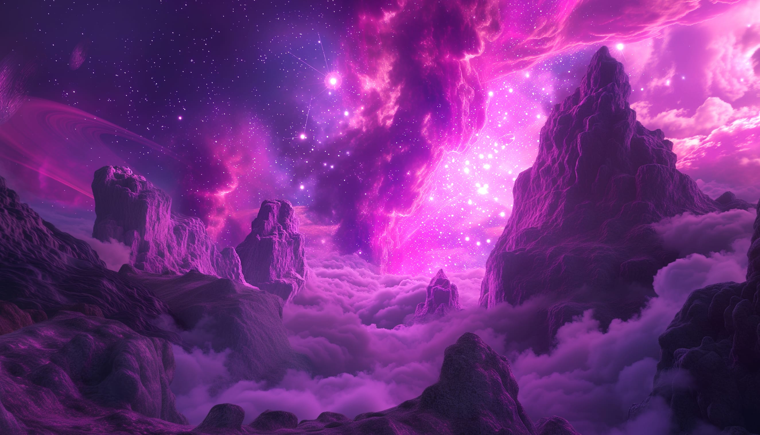 HD Cosmic Dreamscape Wallpaper - Sci-Fi Planetary Vista wallpapers HD quality