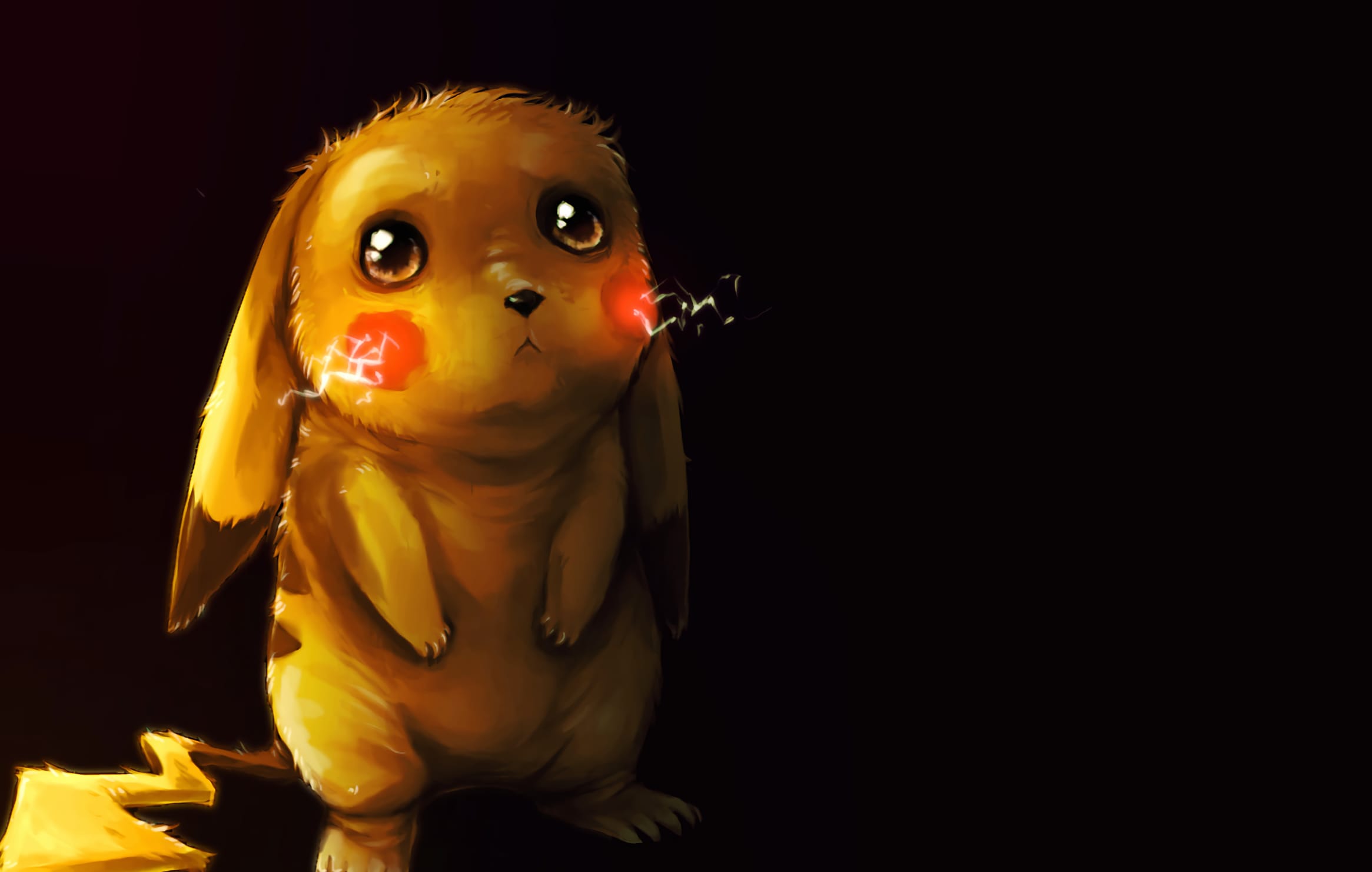 HD Sad Pikachu Cute Electric Pokémon Wallpaper wallpapers HD quality