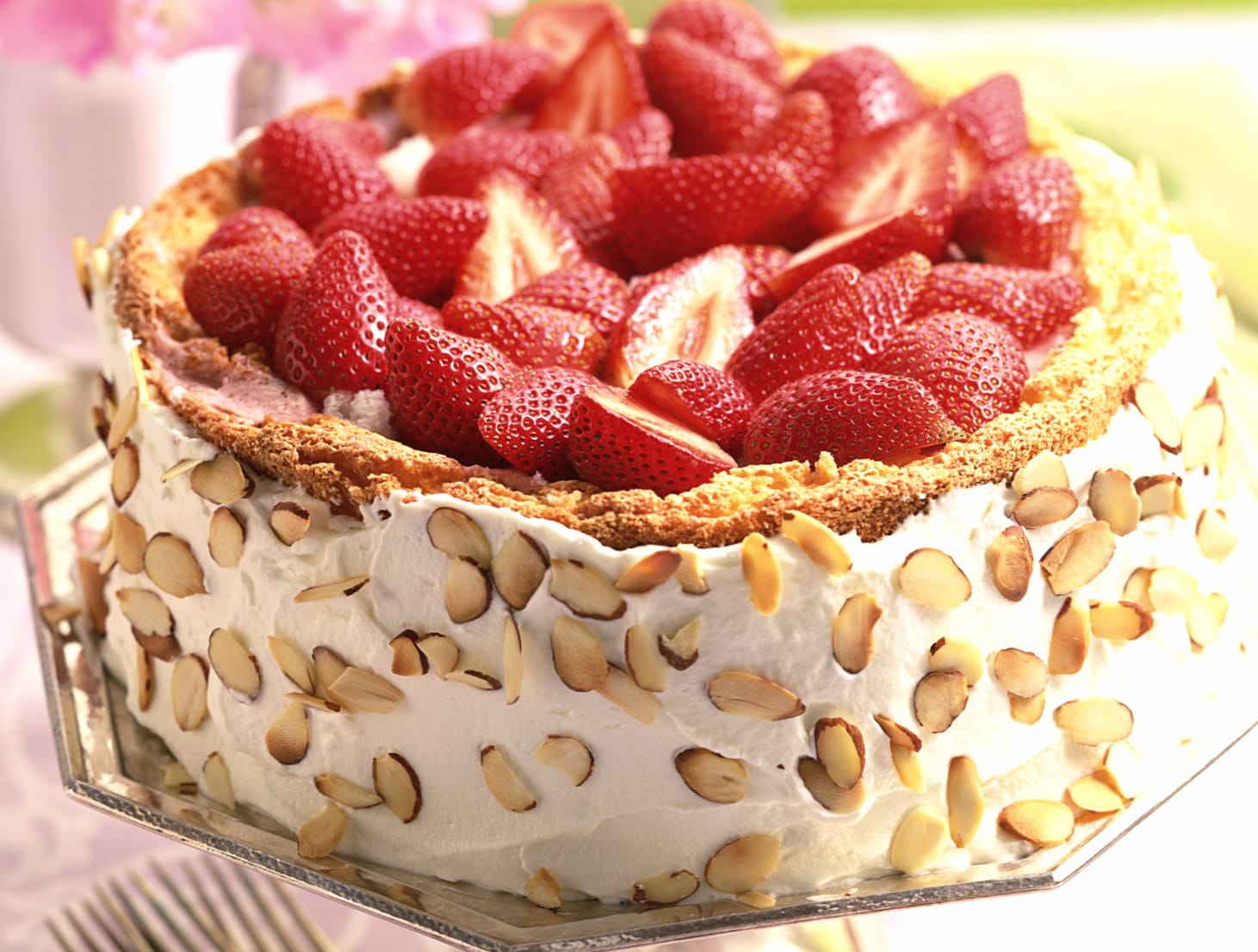 HD Strawberry Cheesecake Delight Wallpaper wallpapers HD quality