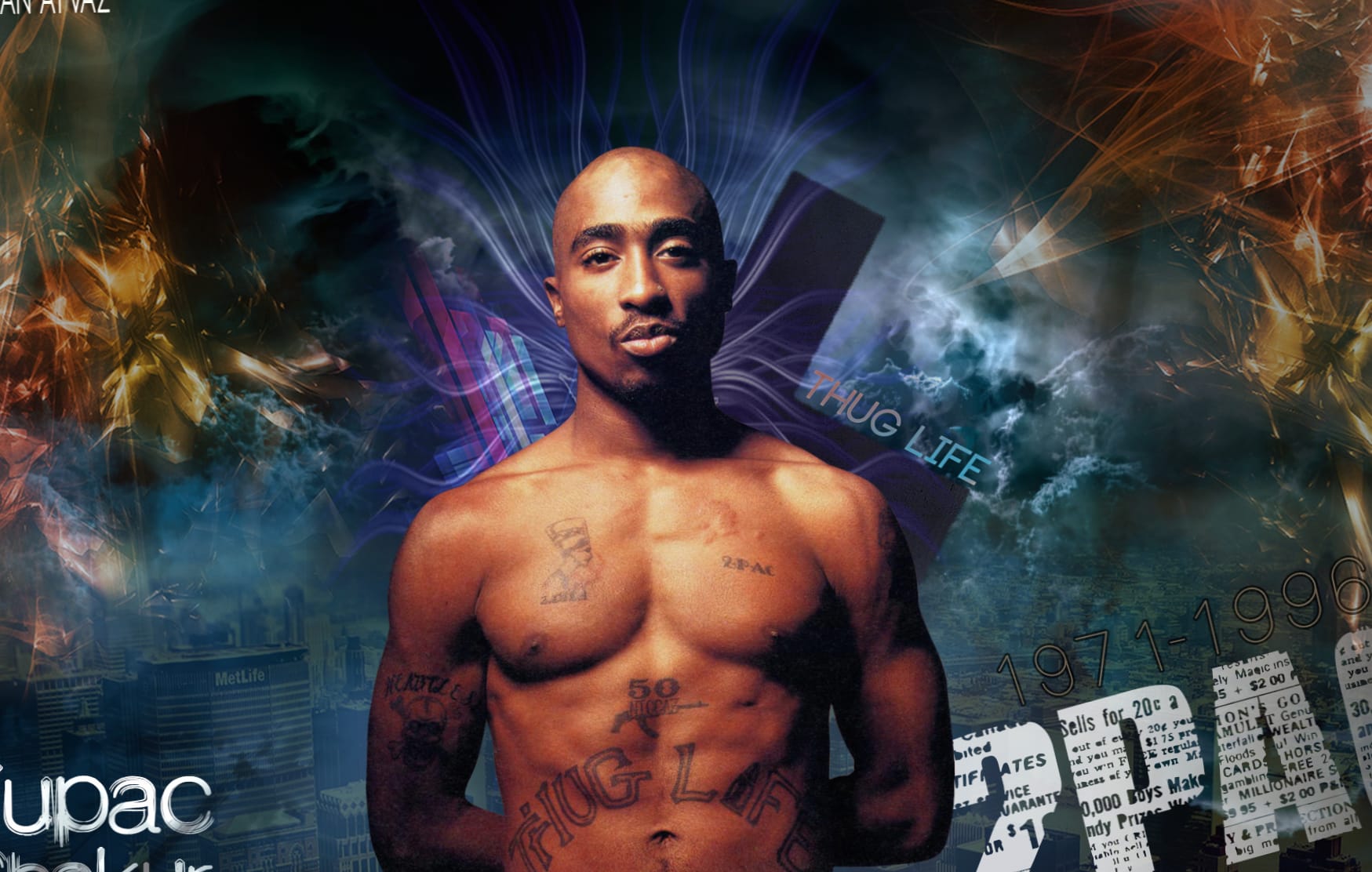 HD Wallpaper of Tupac Shakur Music Icon 2Pac at 1024 x 768 size wallpapers HD quality