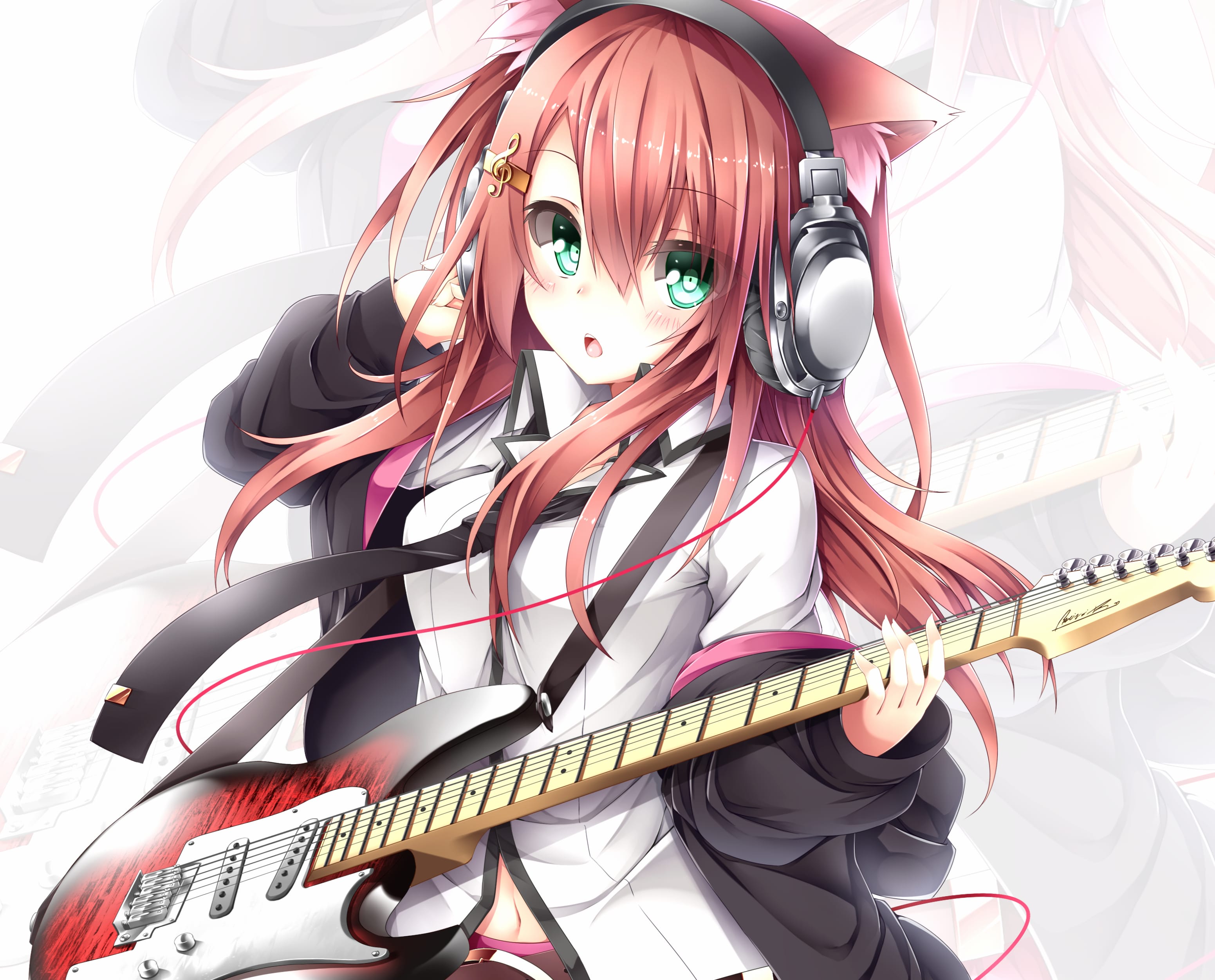 Headphones Guitar Anime Music wallpapers HD quality