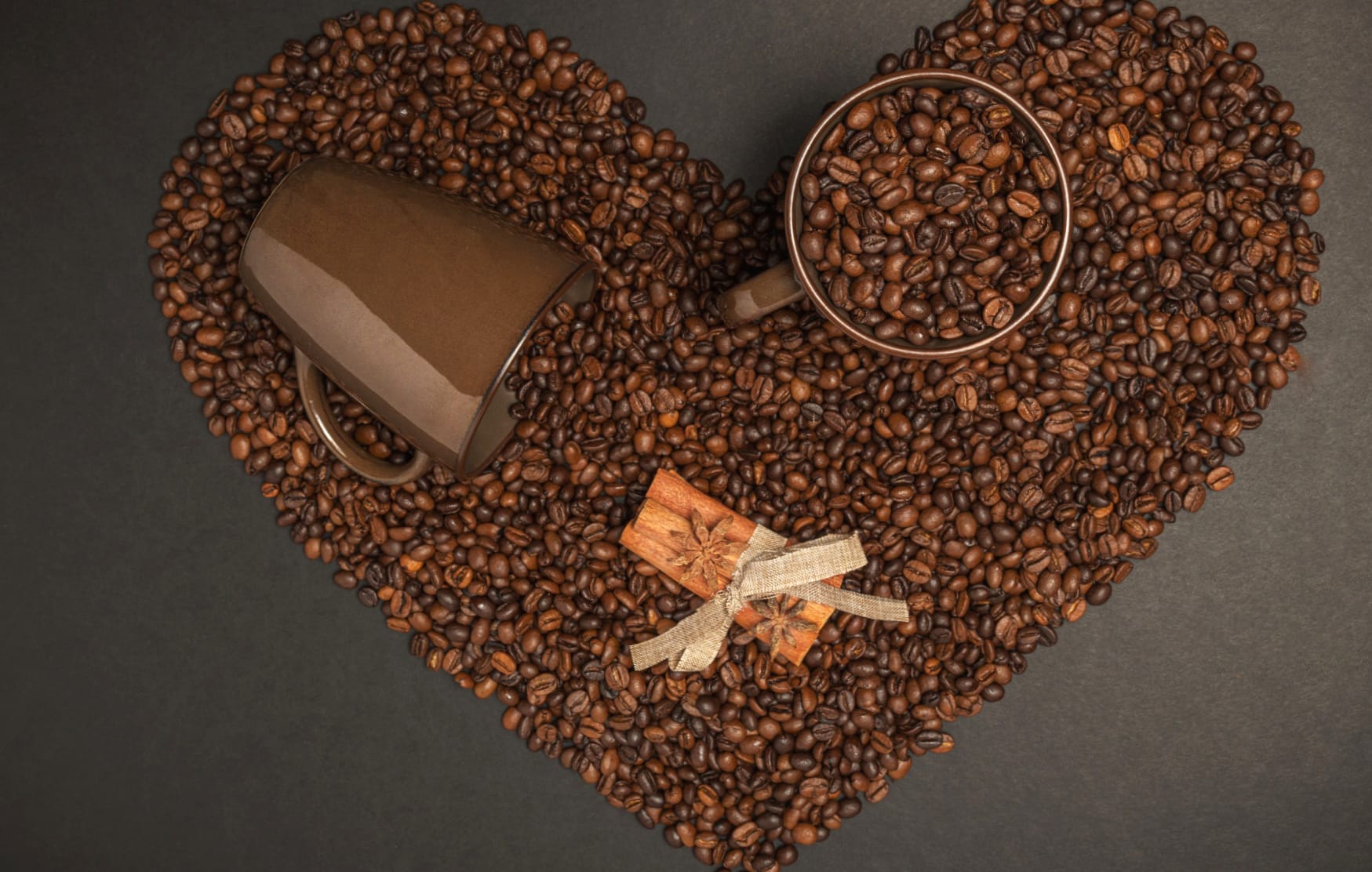 Heart-shaped Coffee Beans Food Coffee wallpapers HD quality