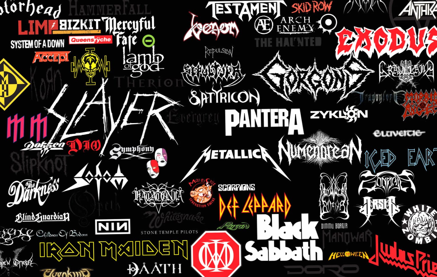 Heavy Metal Collage An Epic Tribute at 1024 x 768 size wallpapers HD quality