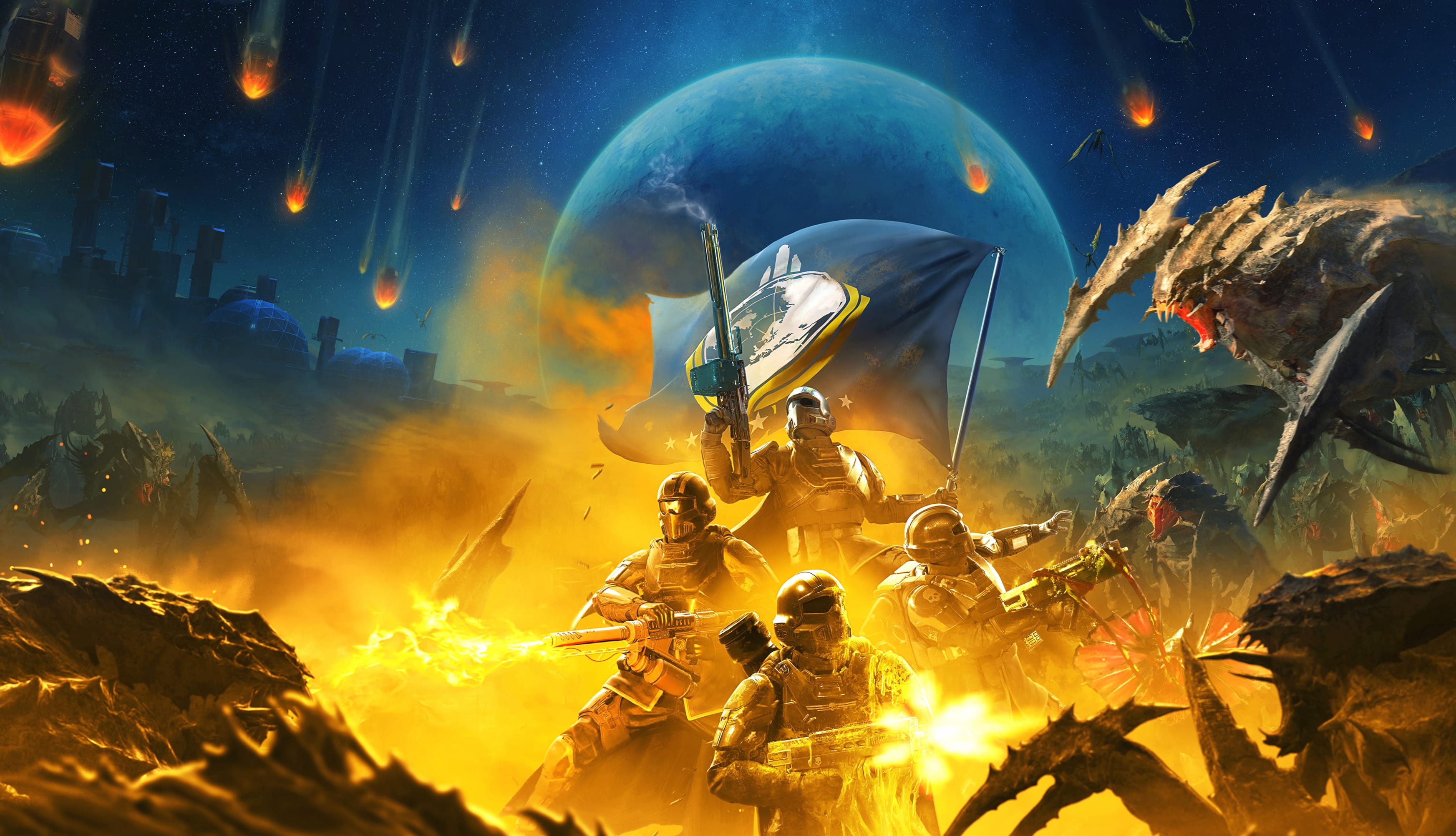 Helldivers 2 Video Game at 750 x 1334 iPhone 6 size wallpapers HD quality