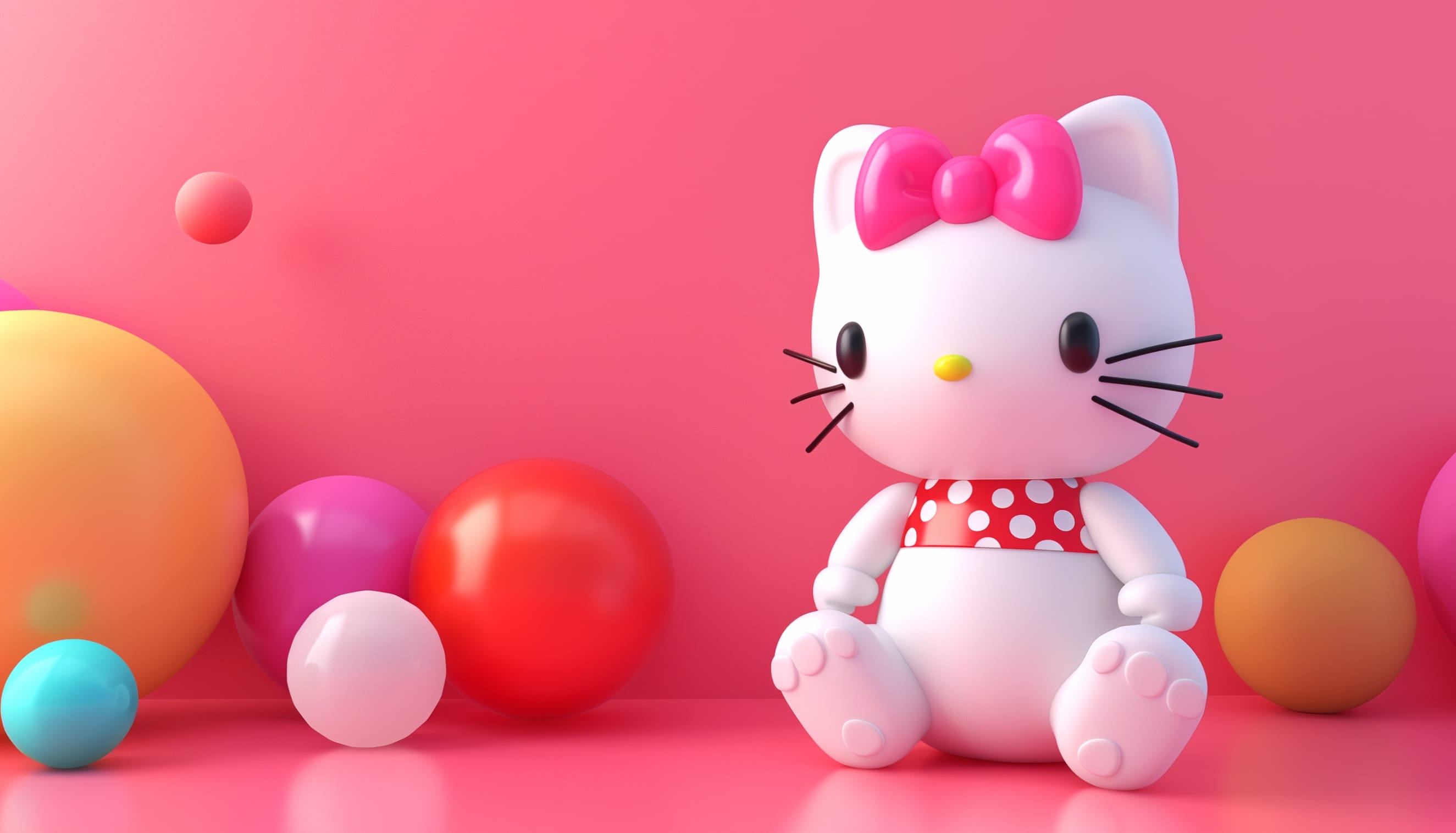 Hello Kitty - Cute Anime Render at 2560 x 1440 HD size wallpapers HD quality