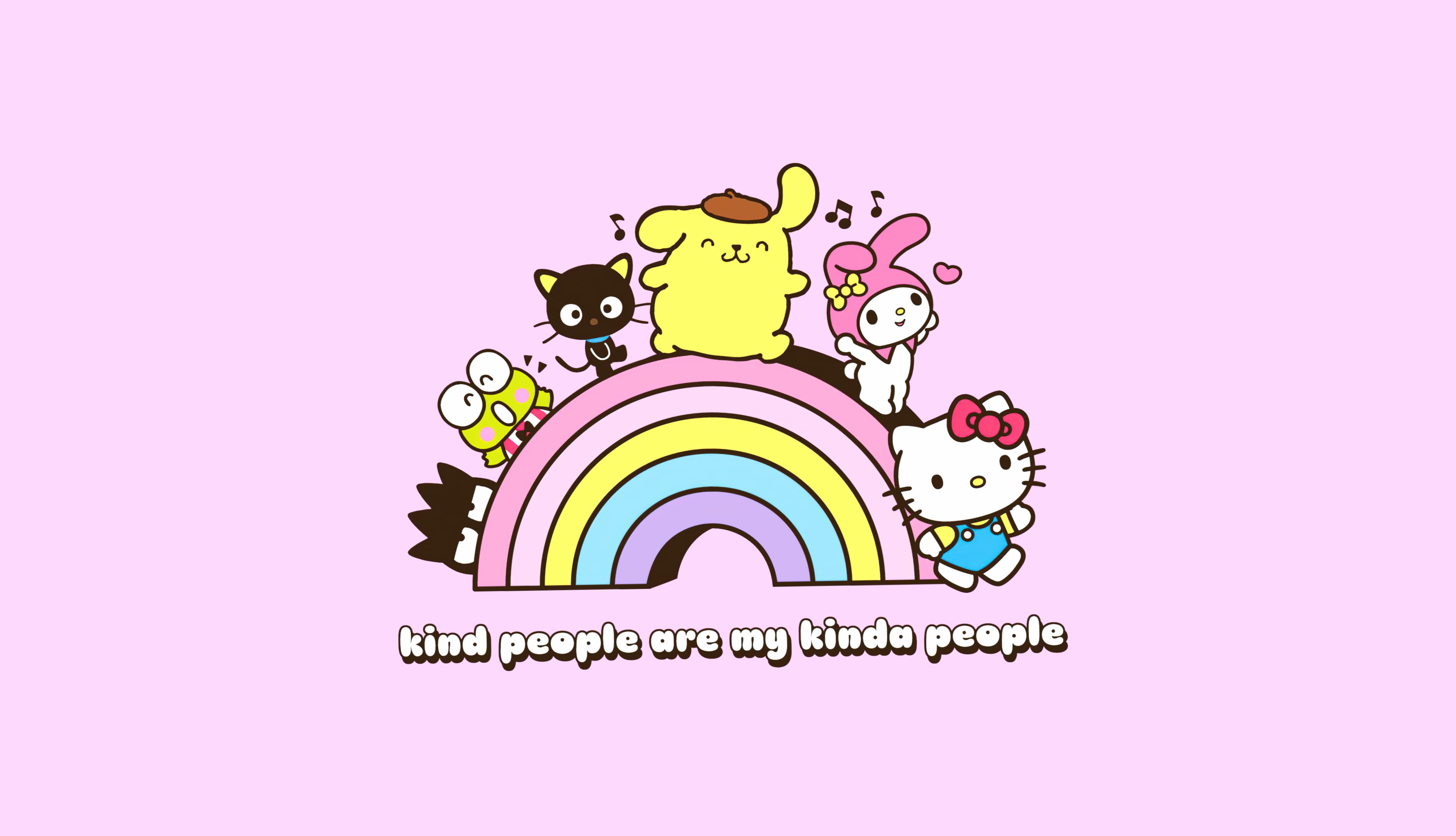 Hello Kitty and Friends Rainbow at 1334 x 750 iPhone 7 size wallpapers HD quality