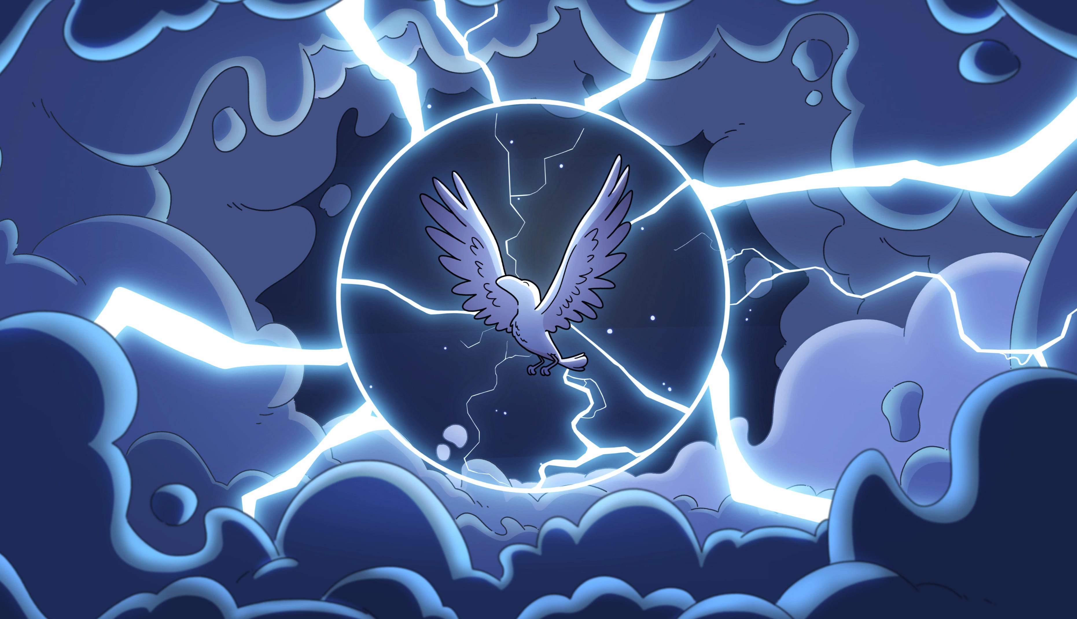 Hilda-Themed Mystical Bird at 320 x 480 iPhone size wallpapers HD quality