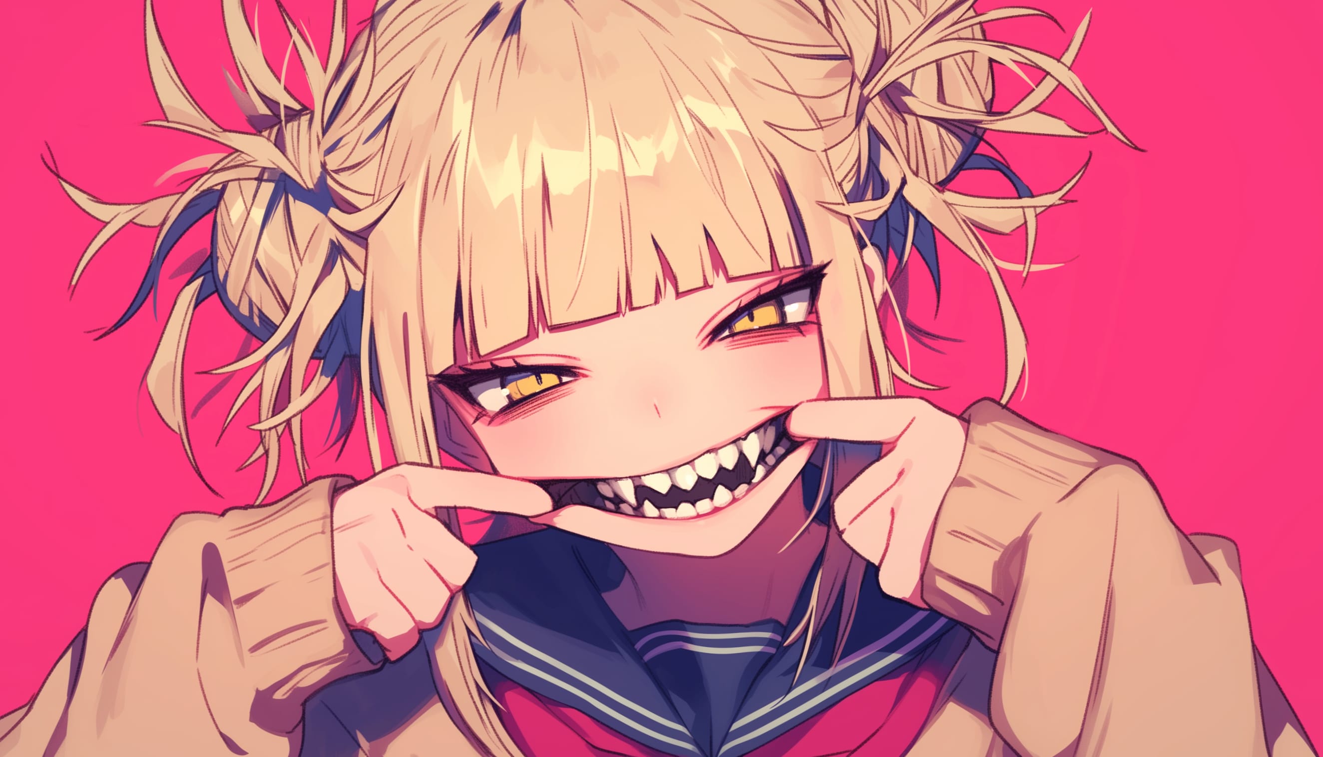 Himiko Toga - My Hero Academia Anime Art at 1334 x 750 iPhone 7 size wallpapers HD quality