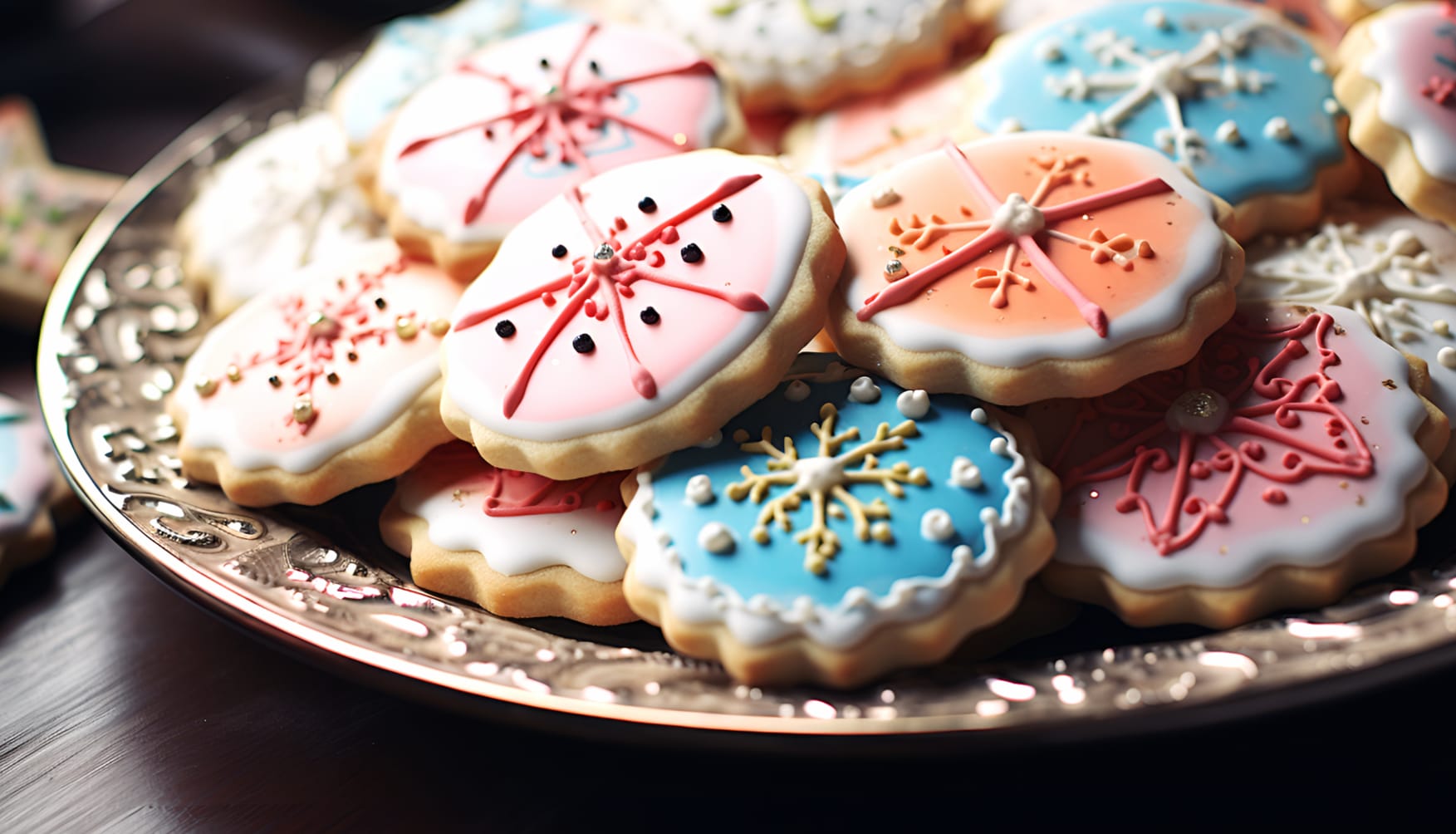 Holiday Cookies Wallpaper - Festive Sweets HD Background at 320 x 480 iPhone size wallpapers HD quality