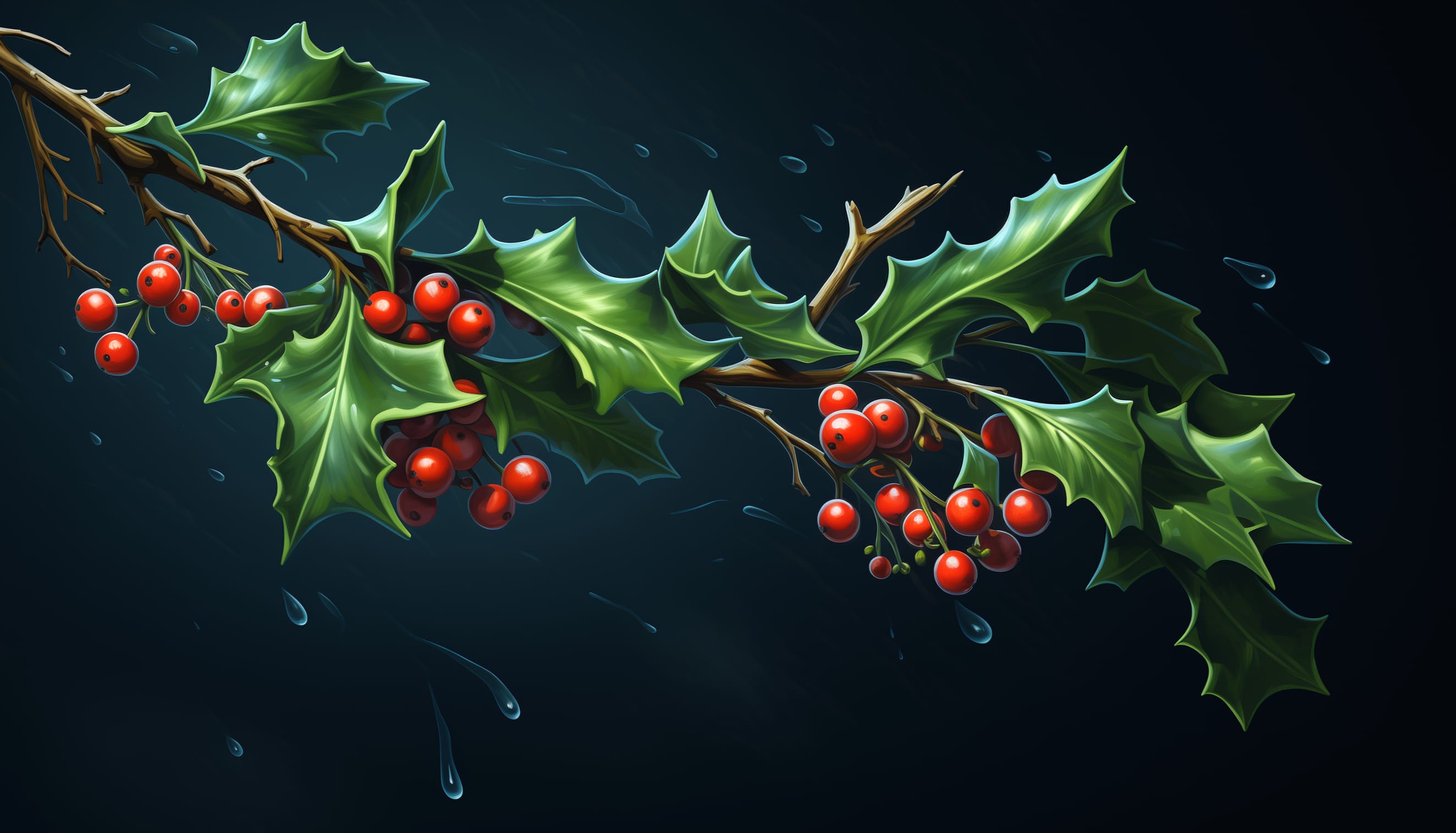 Holiday Mistletoe - Christmas Plant Background wallpapers HD quality