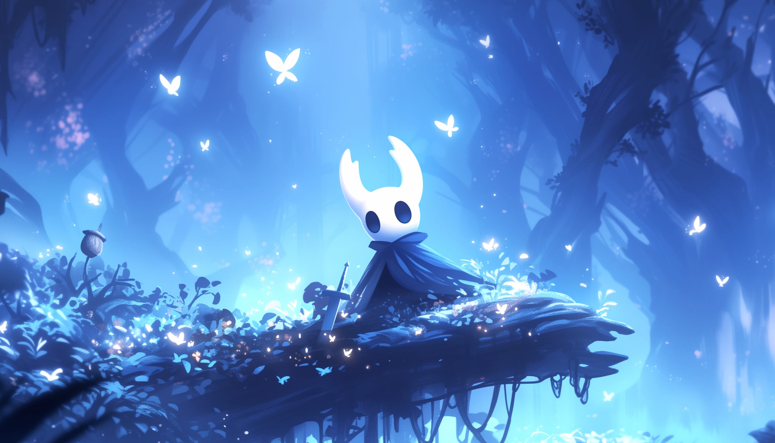 Hollow Knight Serene Blue Forest wallpapers HD quality