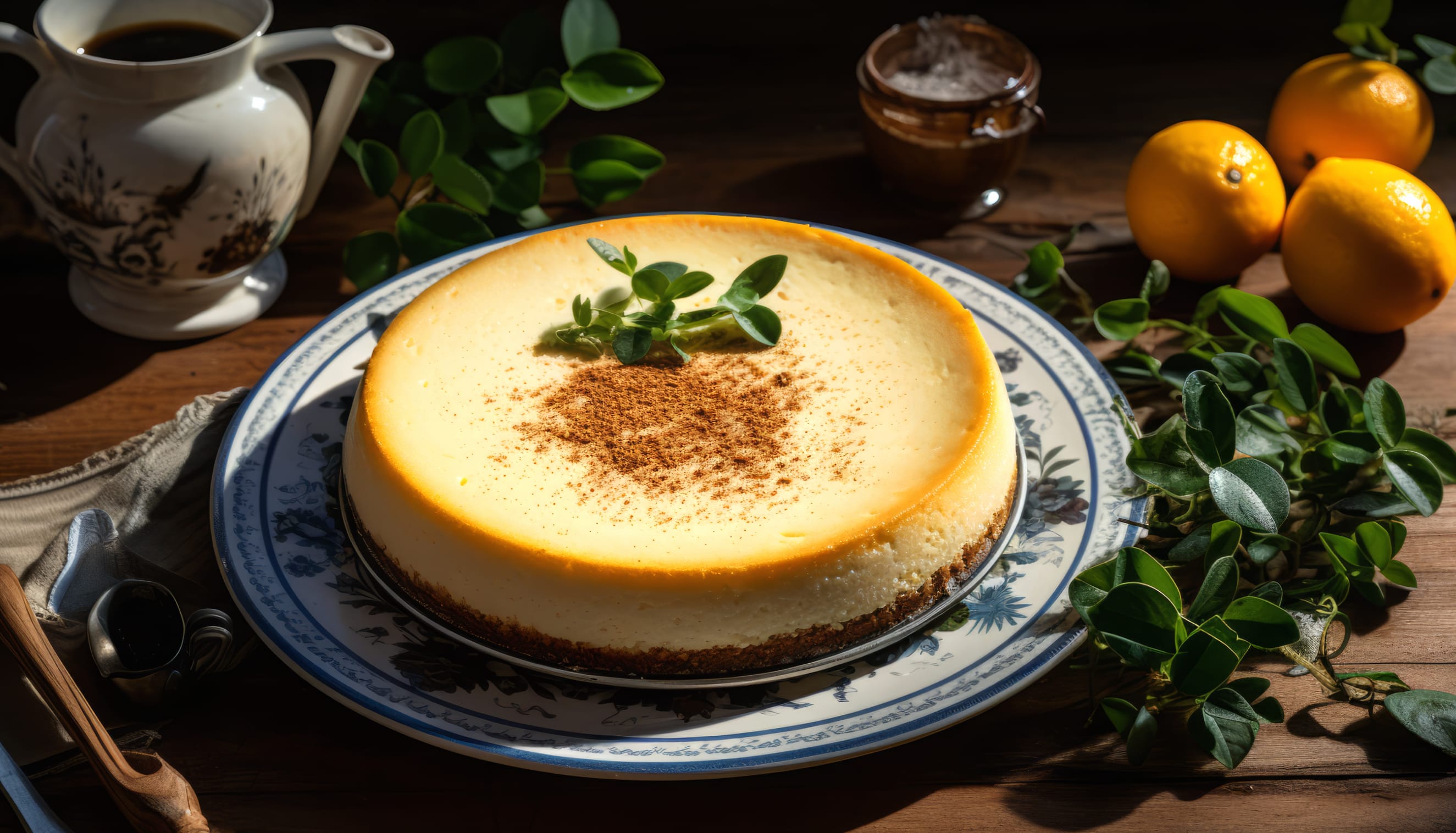 Homemade Lemon Cheesecake - AI Art wallpapers HD quality