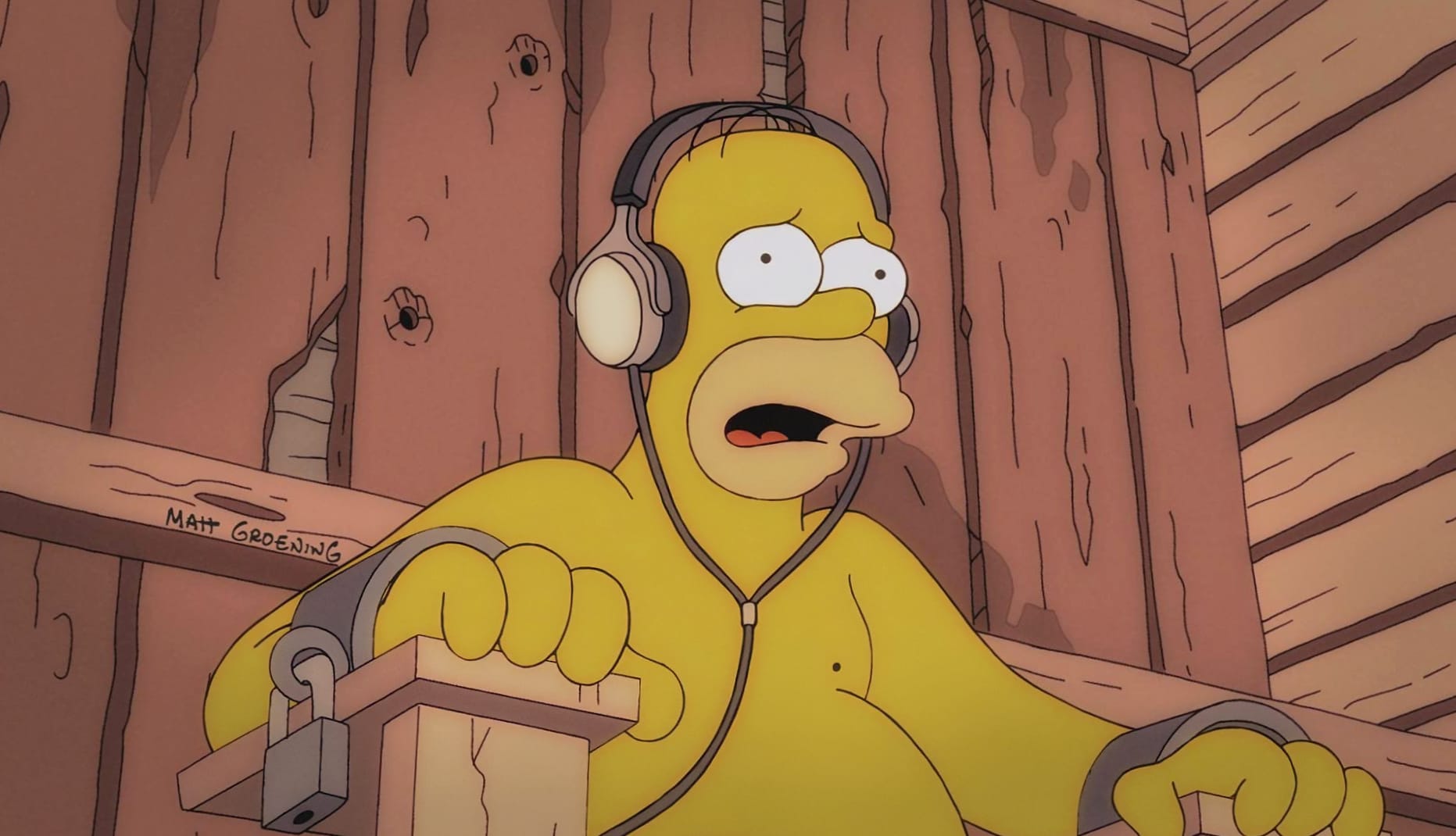 Homer Simpson Lofi Vibes from The Simpsons at 1024 x 1024 iPad size wallpapers HD quality