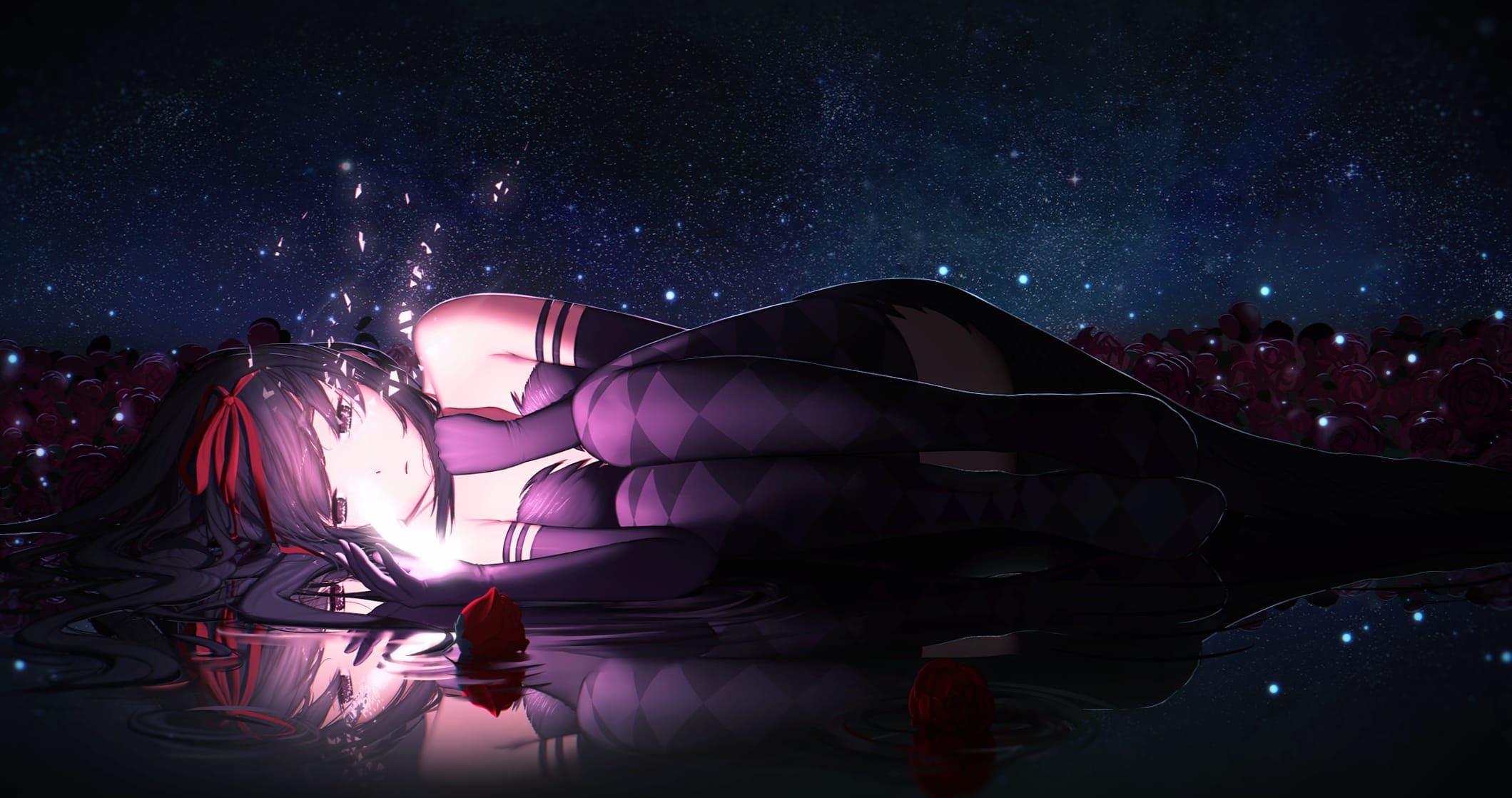 Homura Akemi in Repose - Madoka Magica wallpapers HD quality