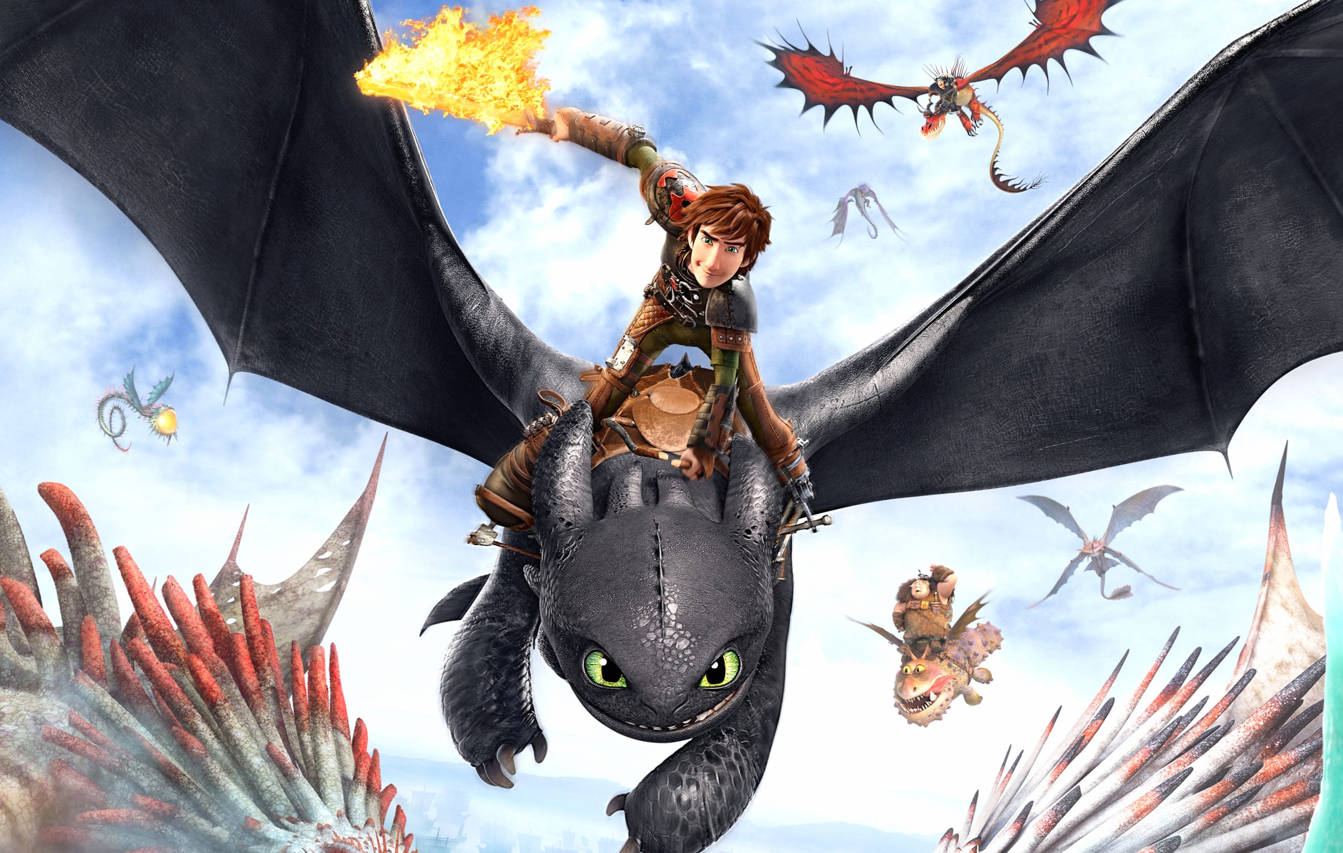 How to Train Your Dragon 2 Hiccup and Toothless Adventure at 320 x 480 iPhone size wallpapers HD quality