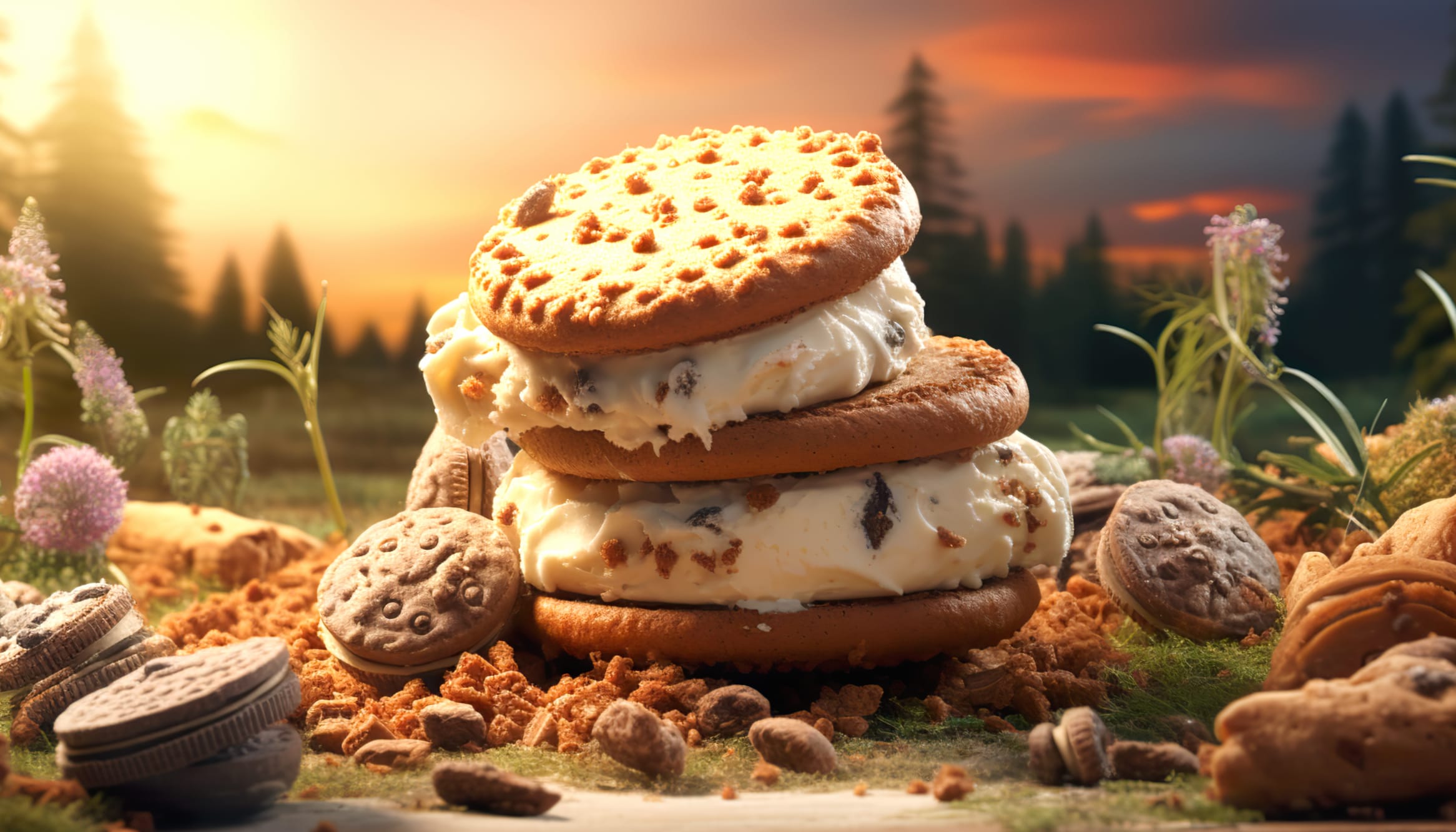 Ice Cream Cookies wallpapers HD quality