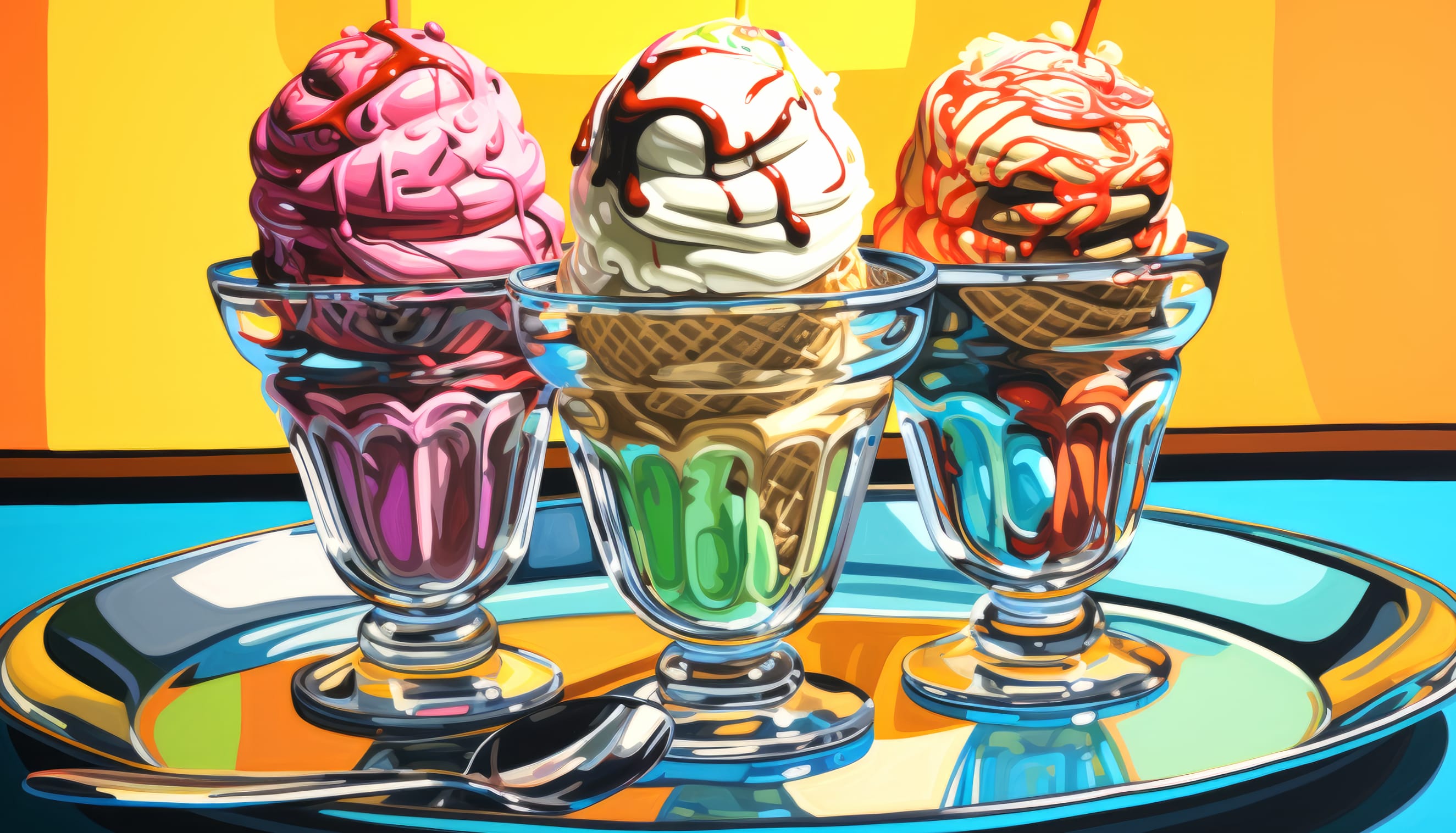 Ice Cream Delight - AI Art wallpapers HD quality