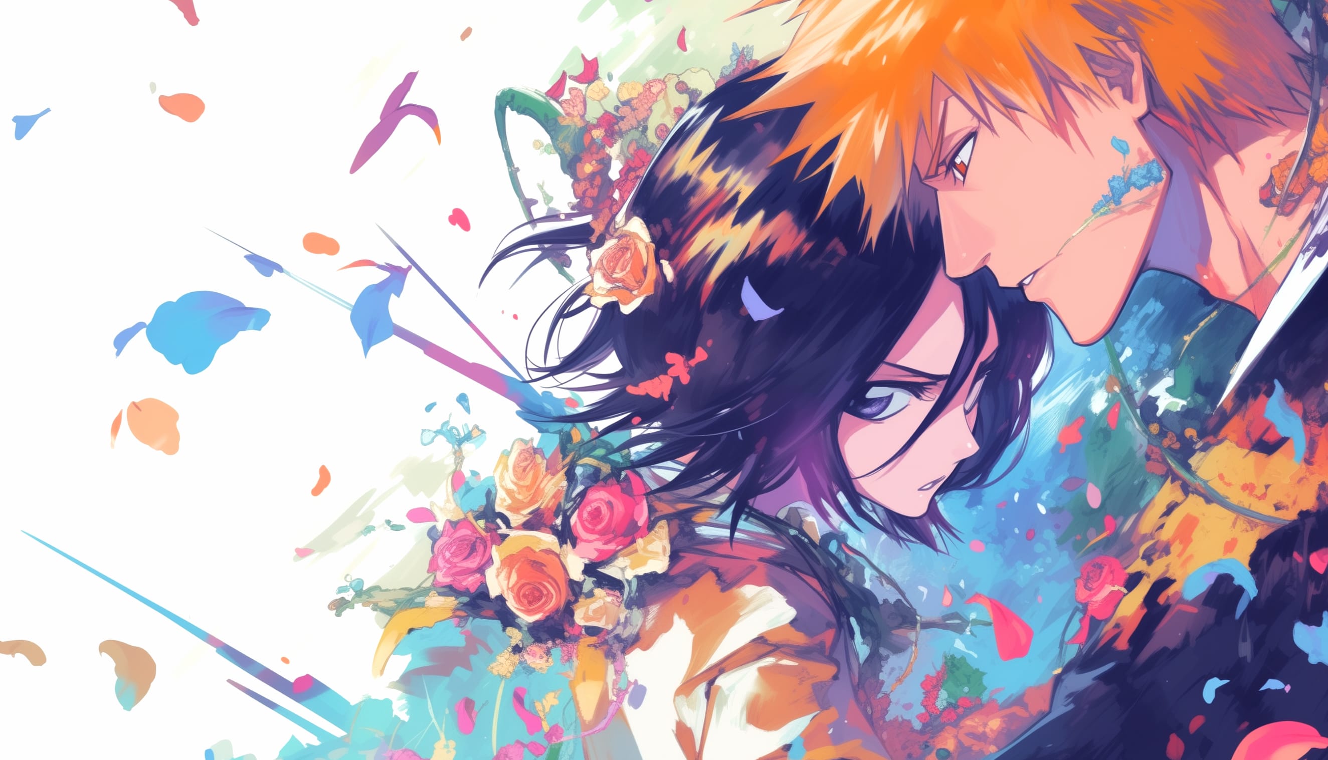 Ichigo and Rukia Bleach Anime wallpapers HD quality