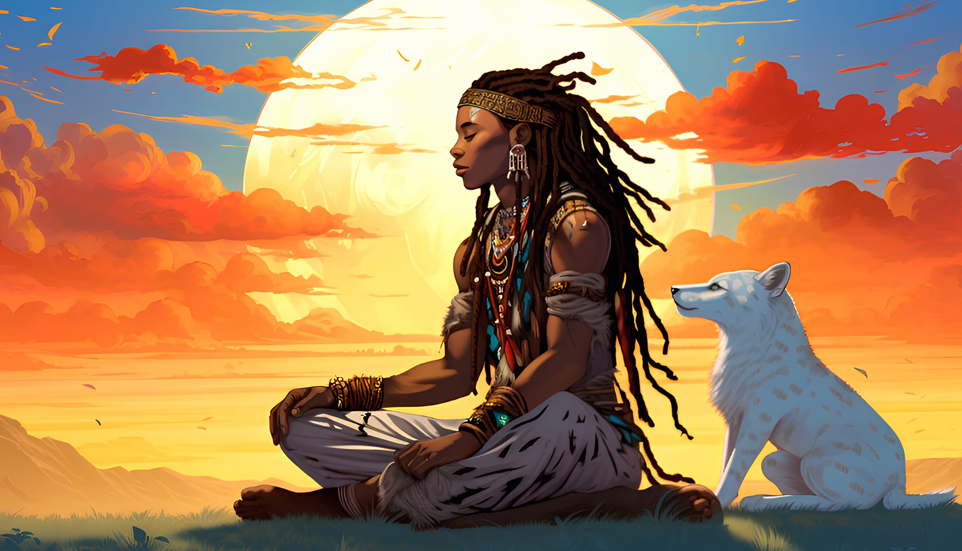 Indian(native American) meditating wallpapers HD quality