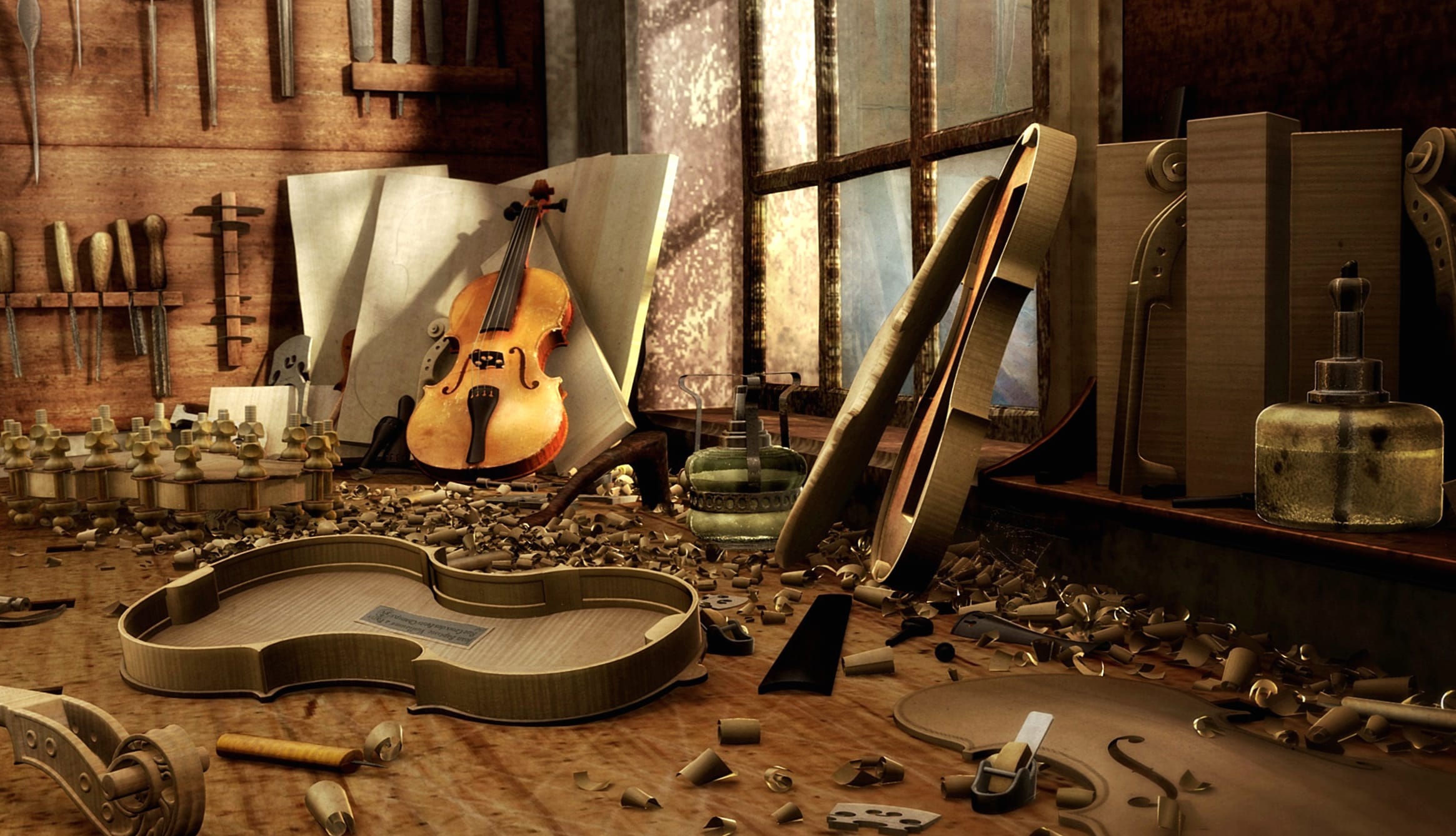 Instruments of Harmony Featuring a Violin wallpapers HD quality