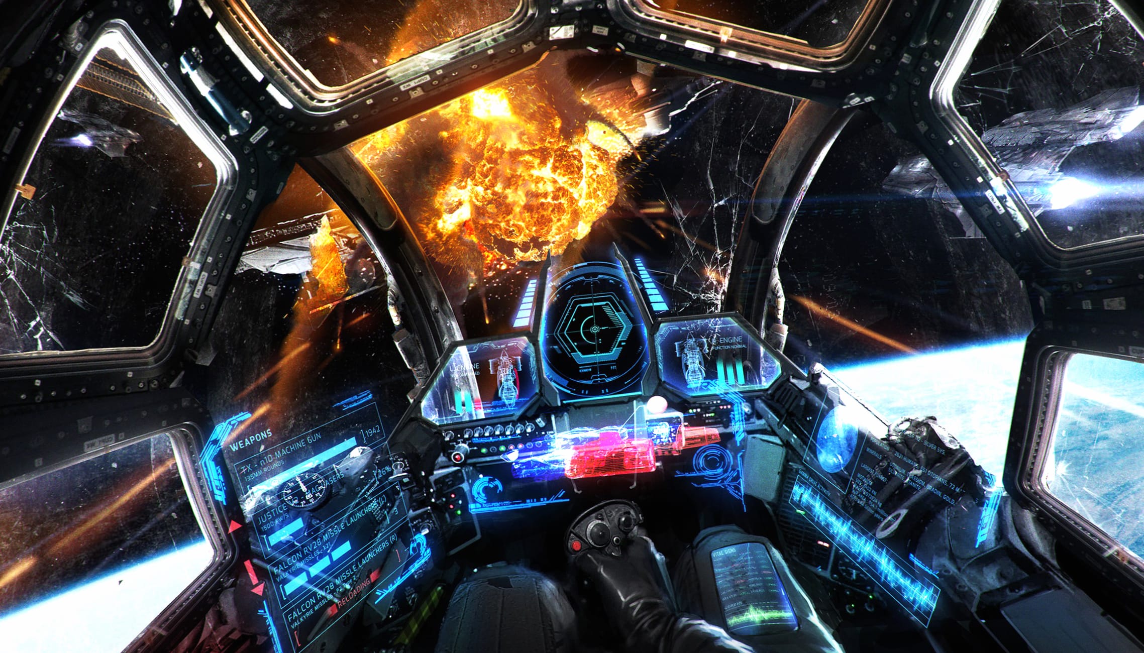 Intergalactic Voyage - Spaceship Cockpit at 1680 x 945 HD size wallpapers HD quality