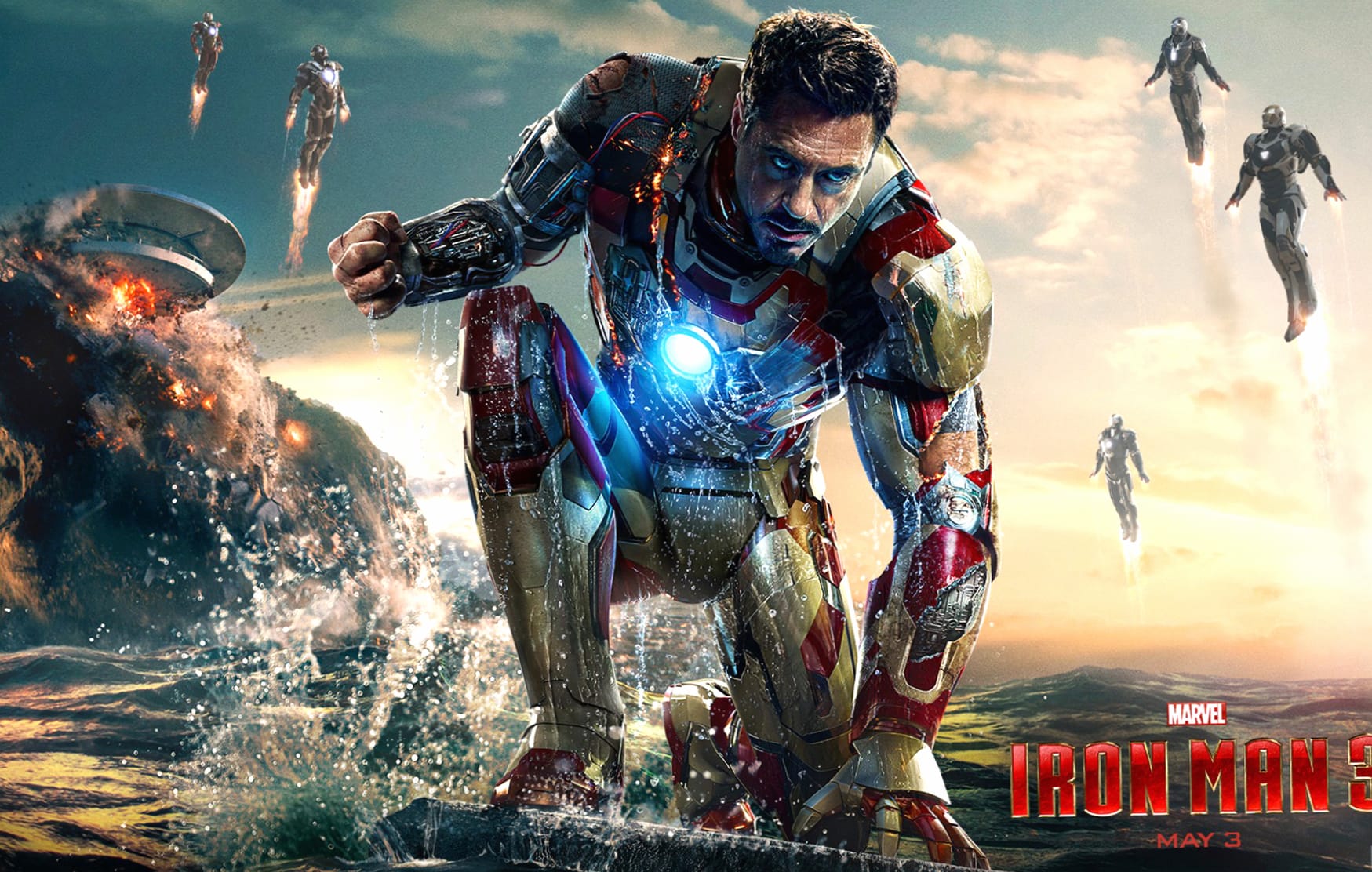 Iron Man 3 Tony Stark in Action wallpapers HD quality