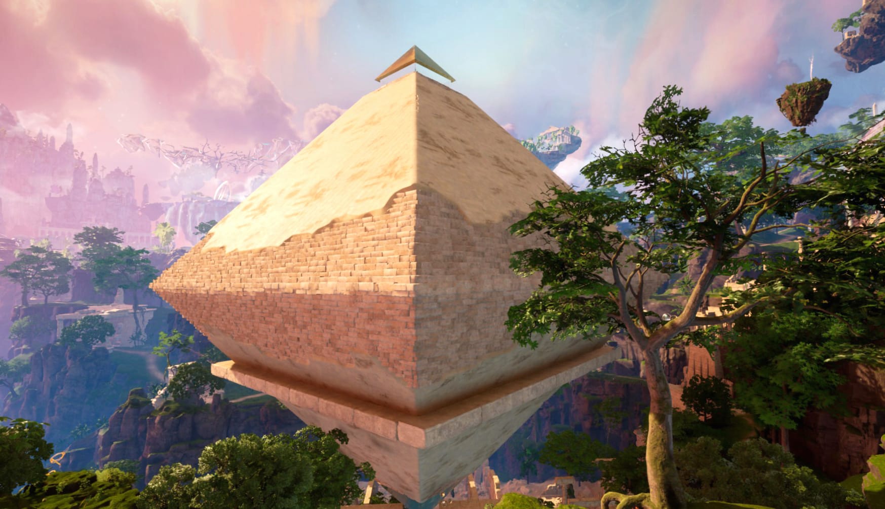 Islands of Insight Game – Mystical Floating Pyramid at 320 x 480 iPhone size wallpapers HD quality