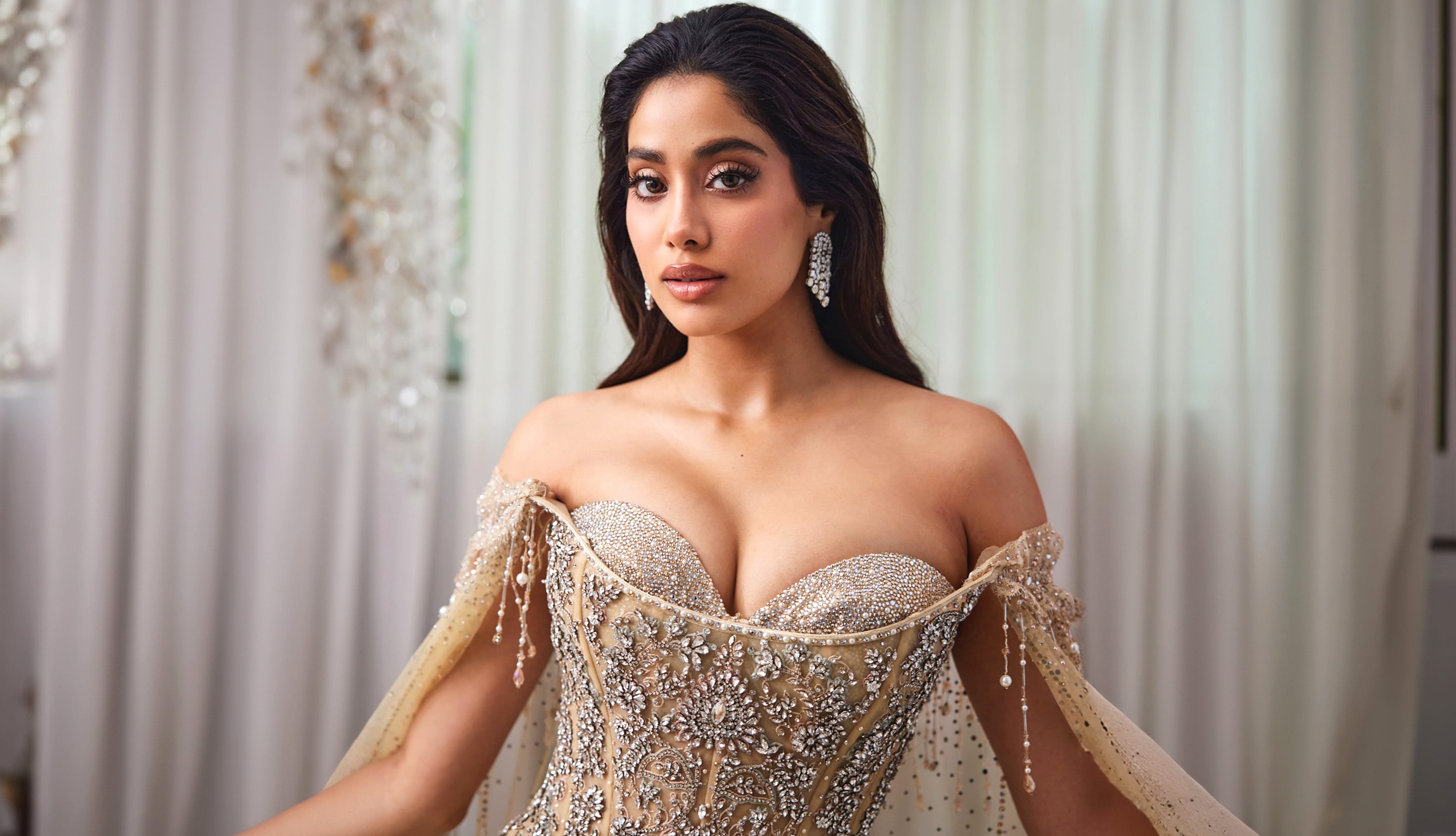 Janhvi Kapoor at Ambani Wedding wallpapers HD quality