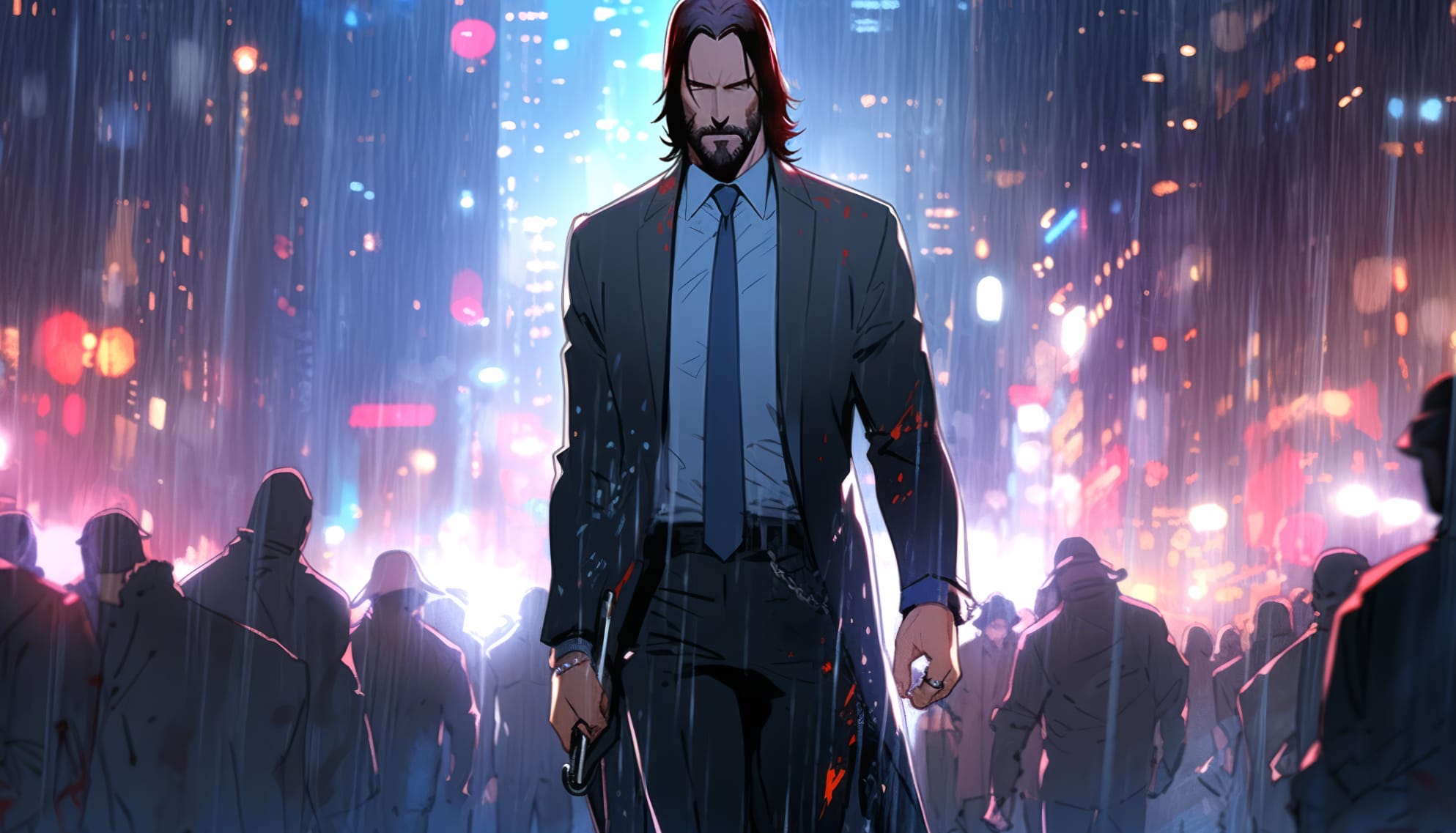 John Wick - Cinematic Action Hero Background wallpapers HD quality