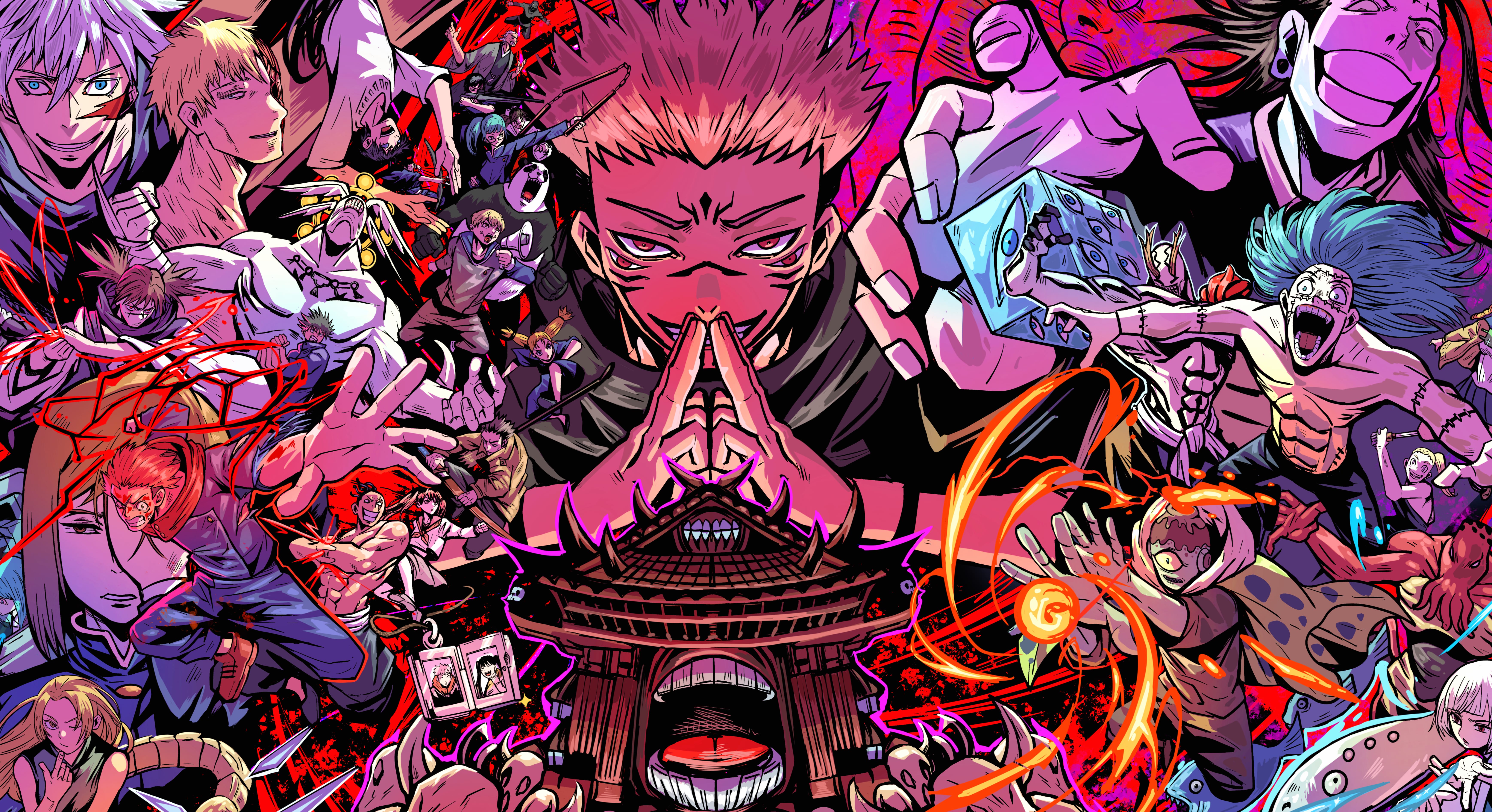 Jujutsu Kaisen Gojo vs Sukuna wallpapers HD quality