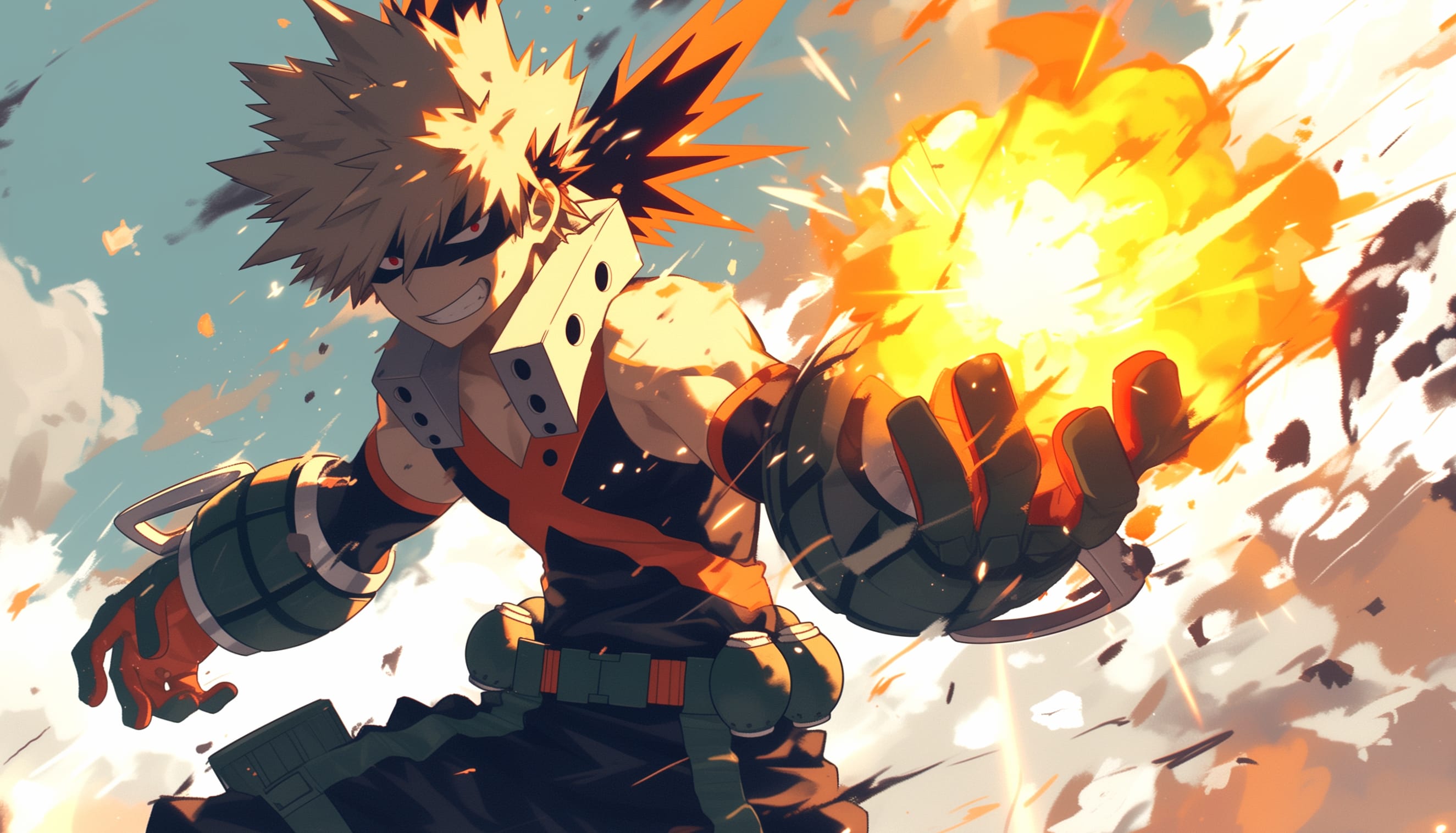 Katsuki Bakugou - My Hero Academia at 640 x 960 iPhone 4 size wallpapers HD quality