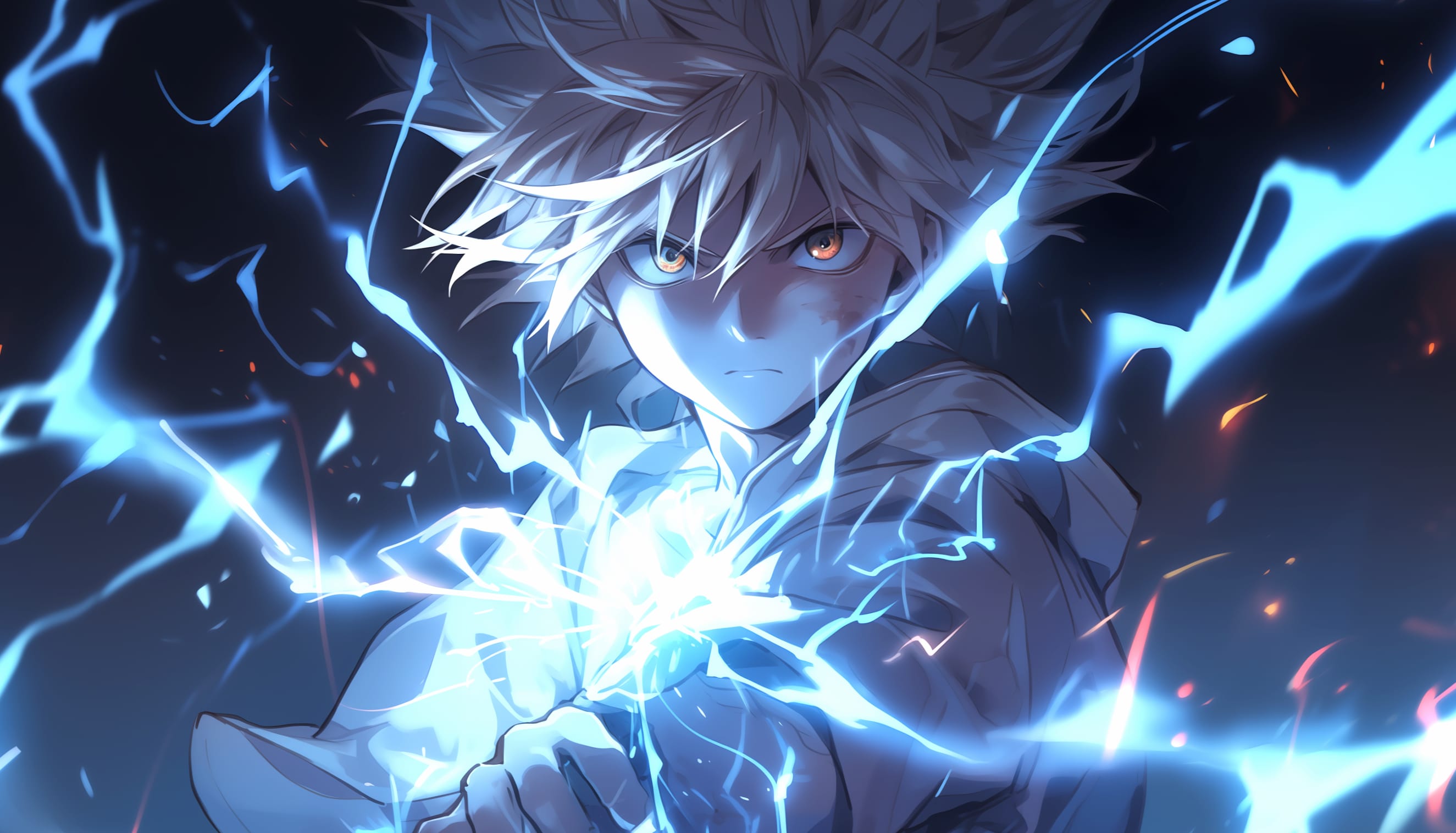 Killua Zoldyck Lightning Aura - Hunter x Hunter at 1600 x 900 HD size wallpapers HD quality