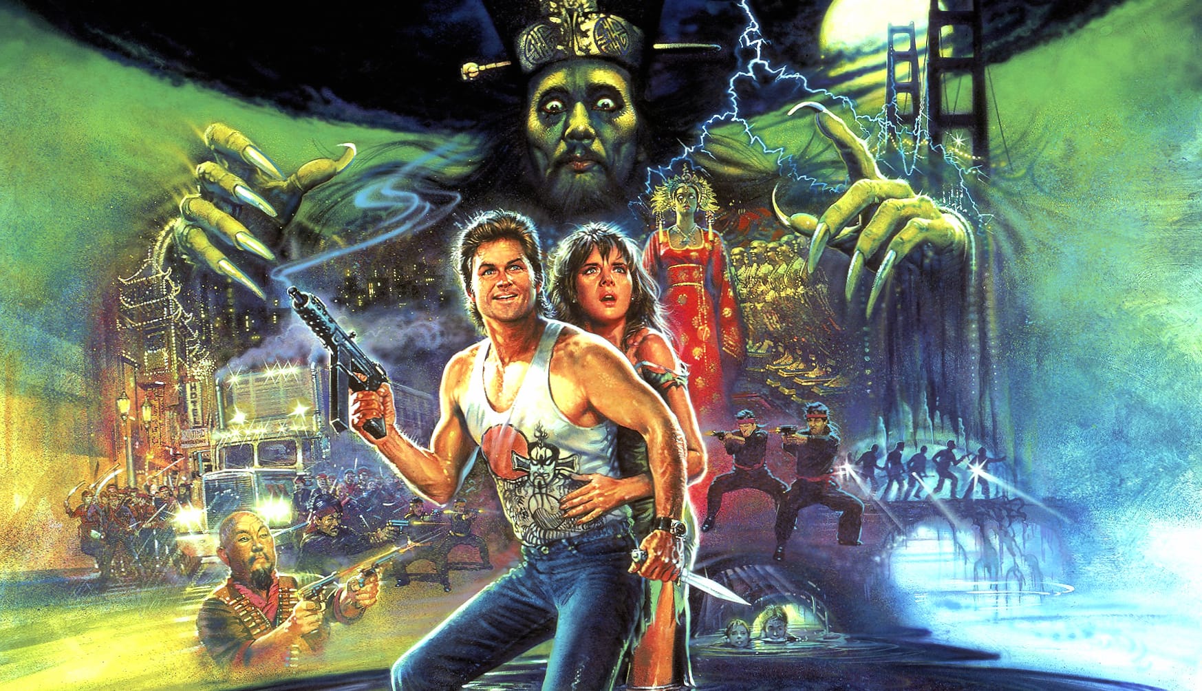 Kim Cattrall Kurt Russell Movie Big Trouble In Little China at 640 x 960 iPhone 4 size wallpapers HD quality