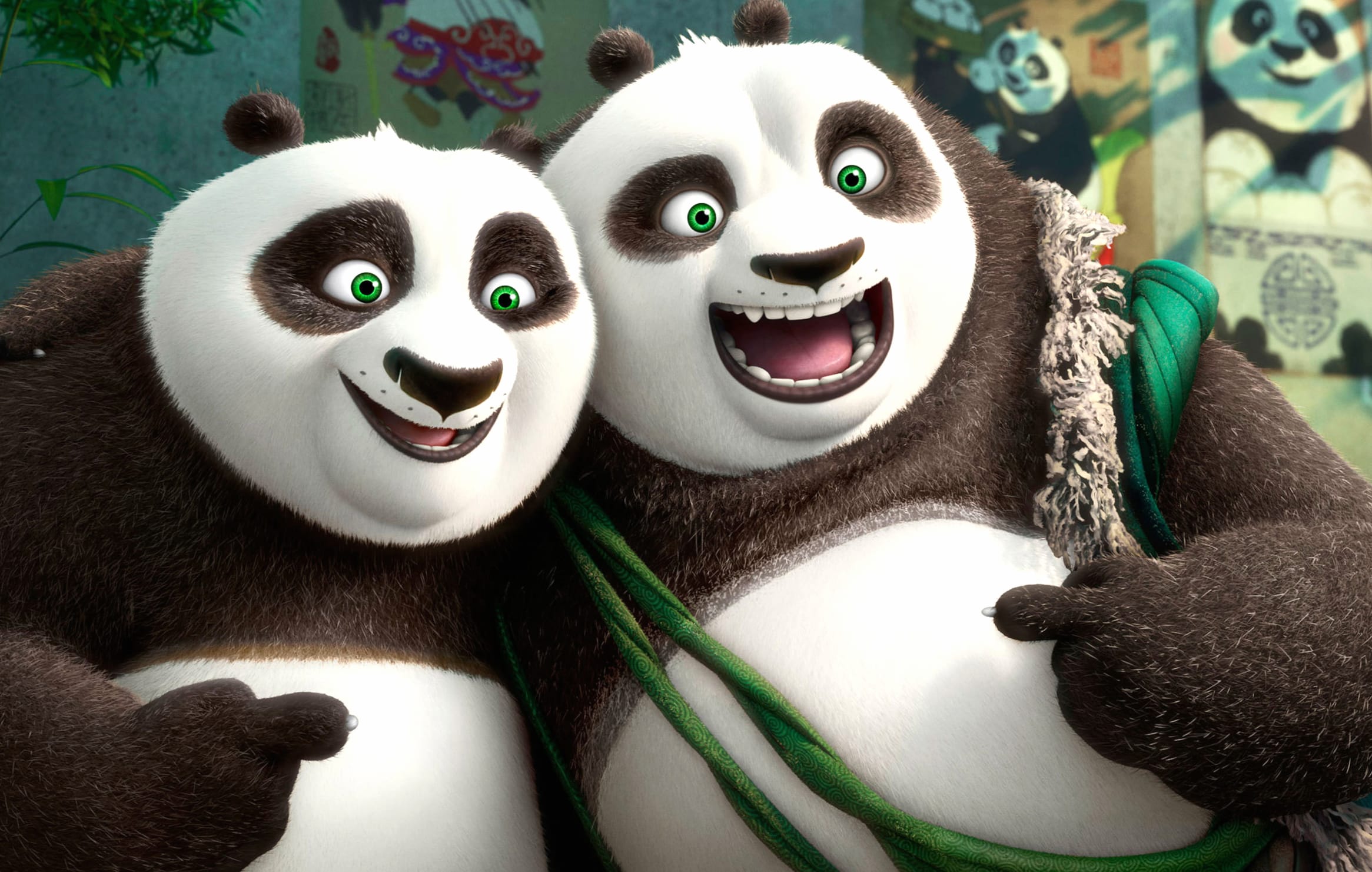 Kung Fu Panda 3 - Li and Po wallpapers HD quality