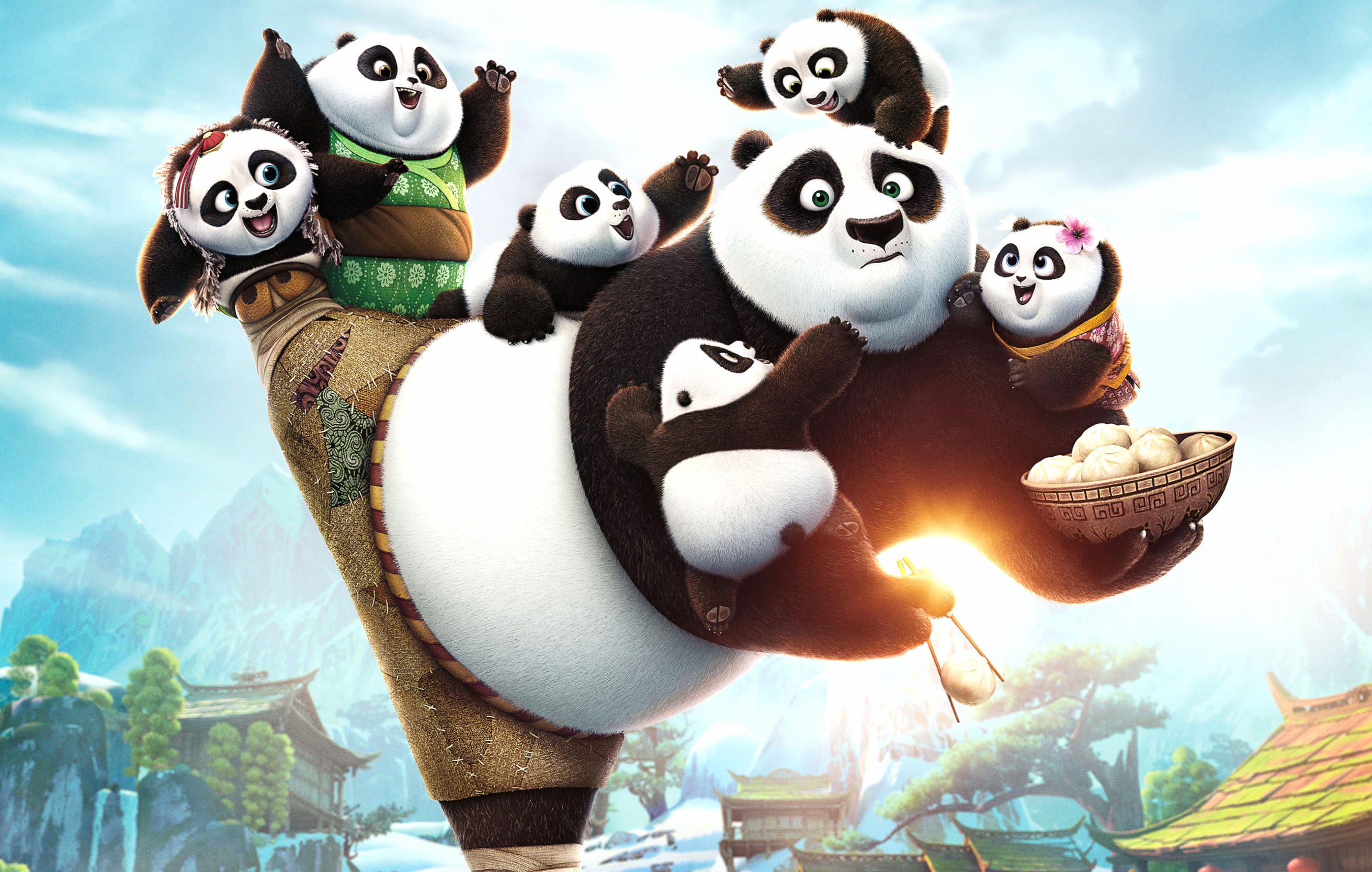 Kung Fu Panda 3 with Po wallpapers HD quality