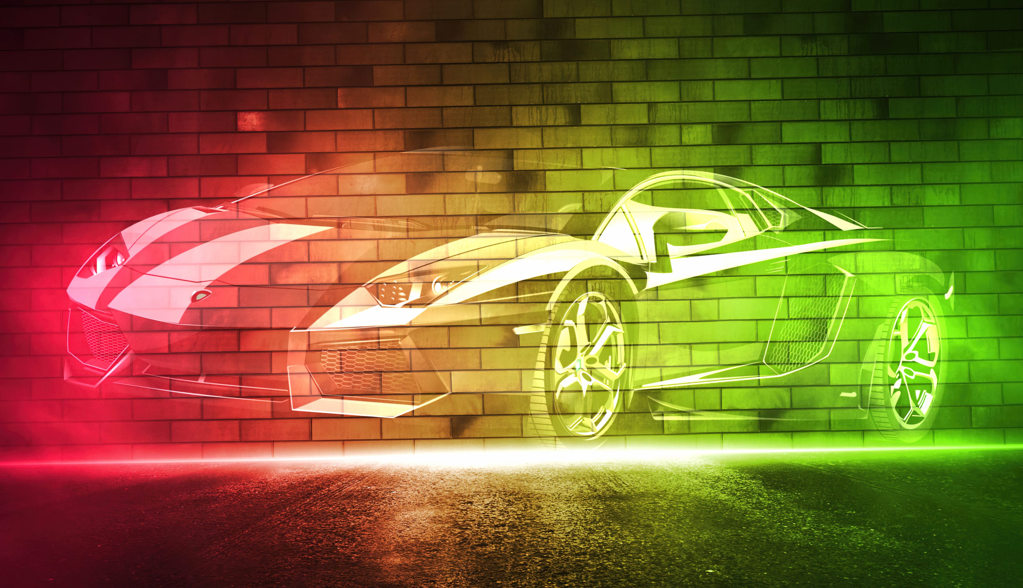 Lamborghini Gallardo Neon art wallpapers HD quality