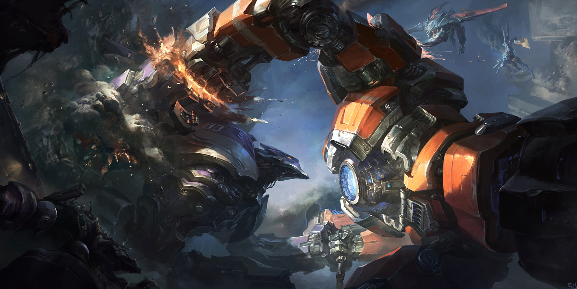 League of Legends Mecha Battle at 1024 x 768 size wallpapers HD quality